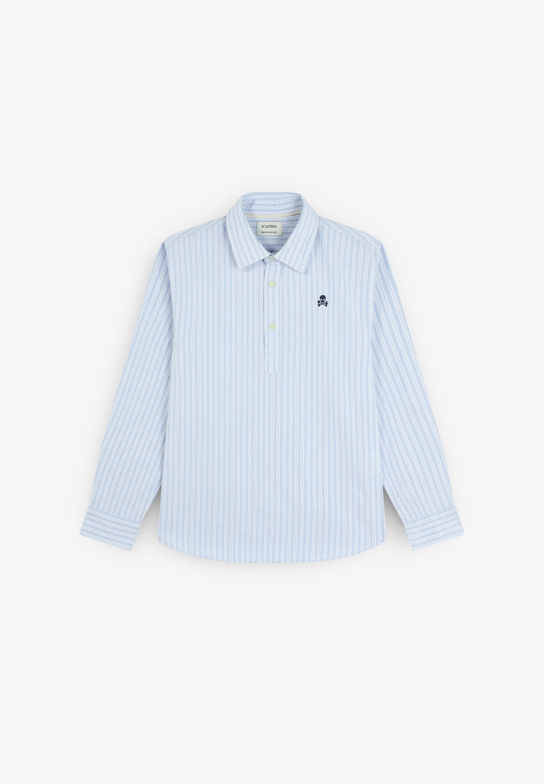 STRIPED POLO SHIRT WITH SKULL