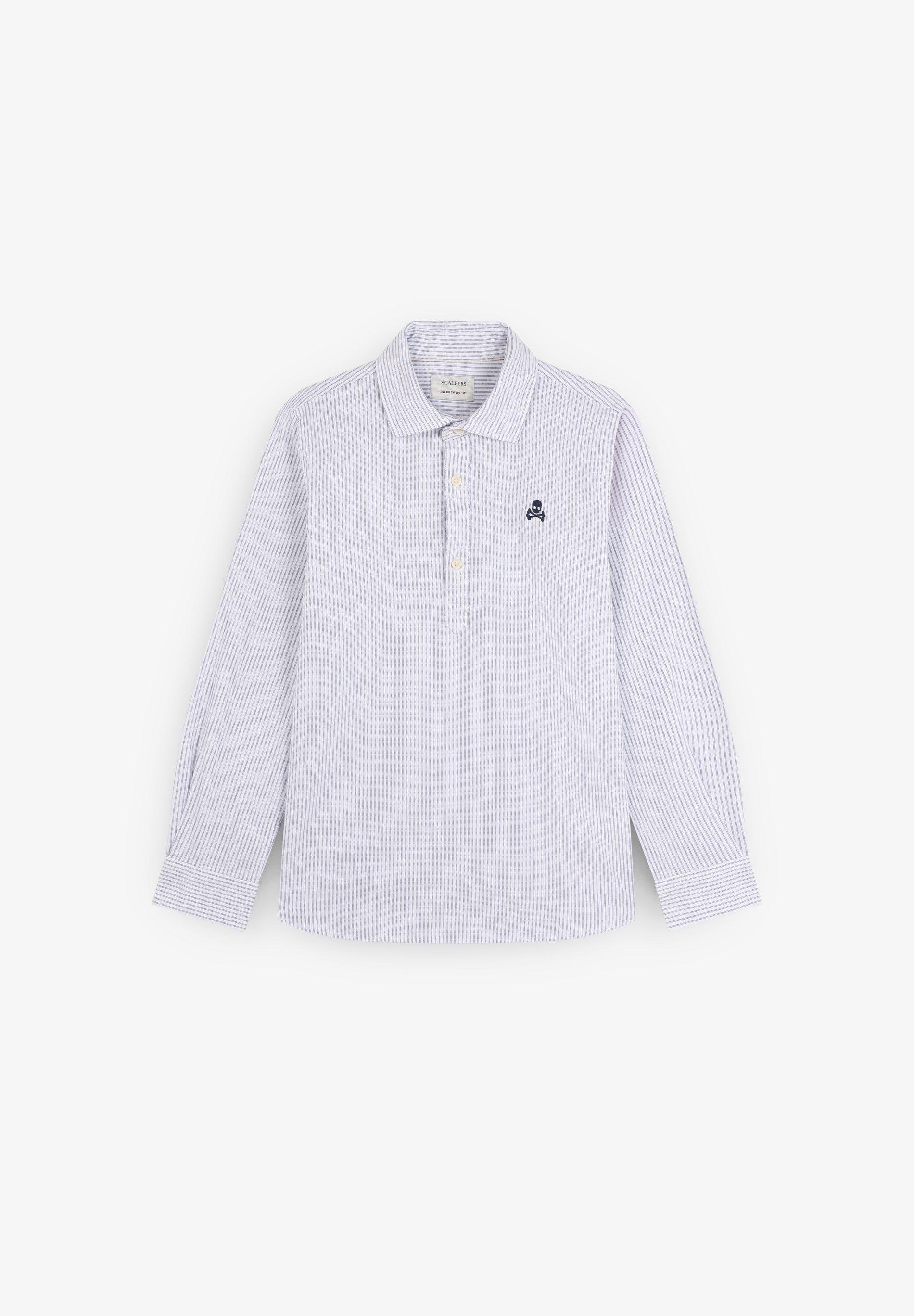 STRIPED POLO SHIRT WITH SKULL