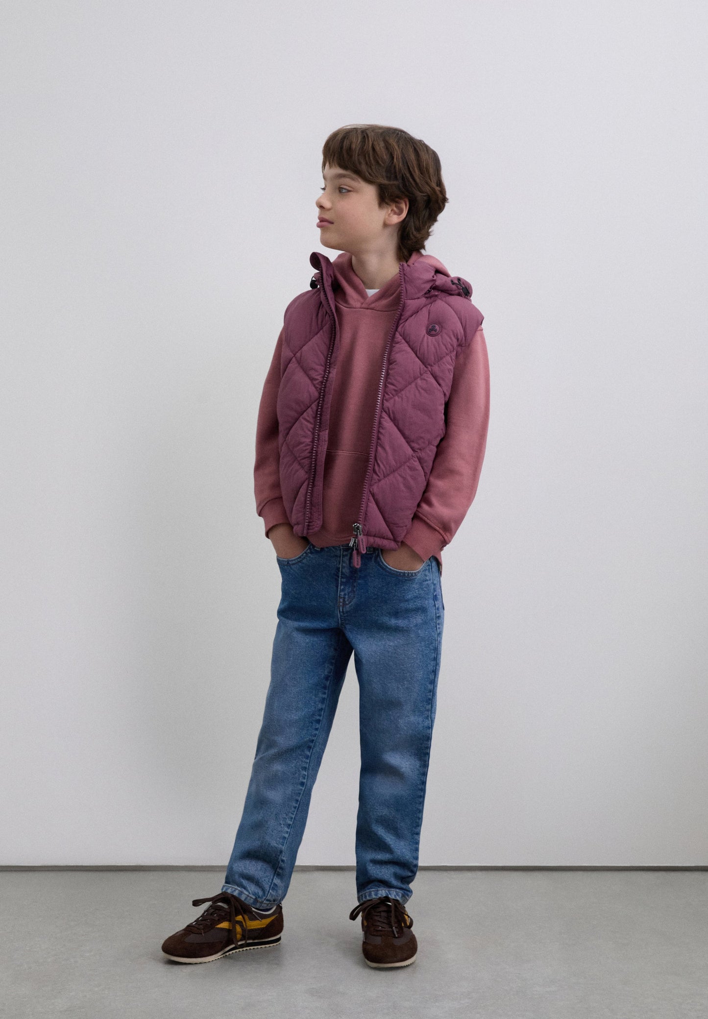 SKULL PUFFER VEST WITH HOOD