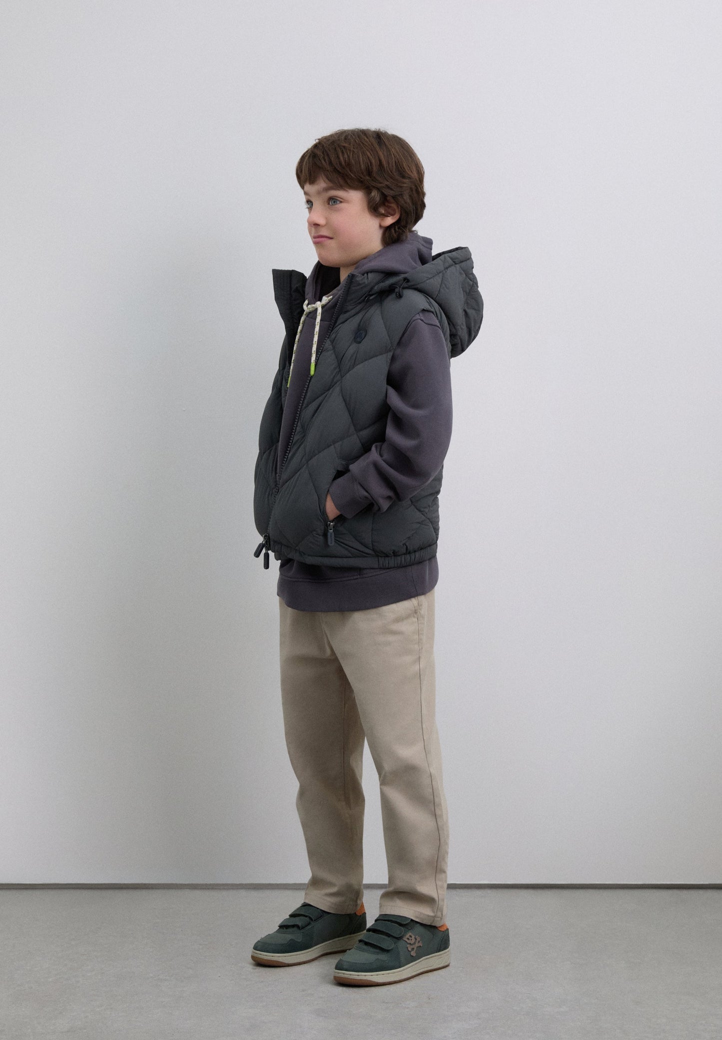 SKULL PUFFER VEST WITH HOOD