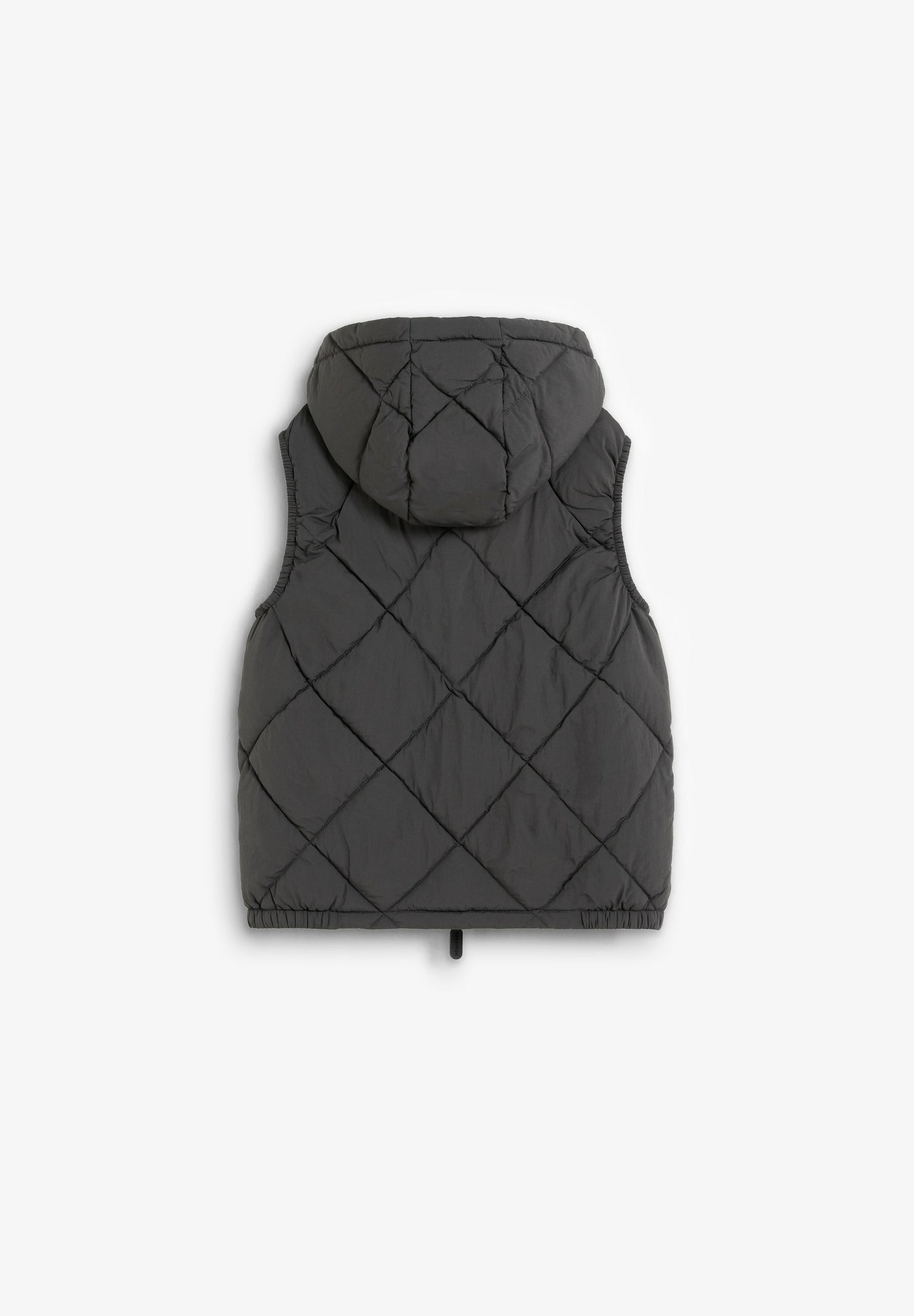 SKULL PUFFER VEST WITH HOOD