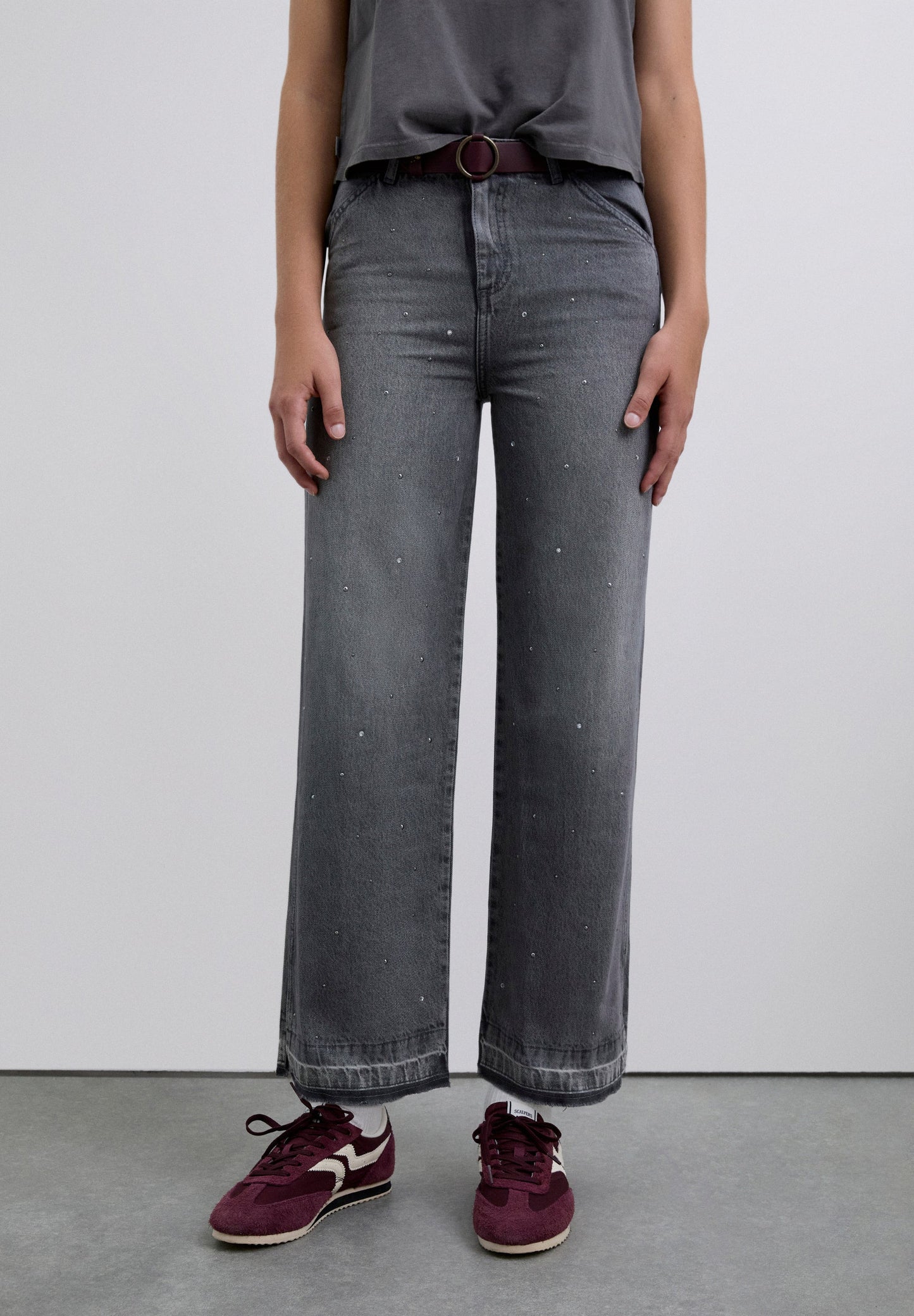 LEATHER LOAFERS WITH APRON