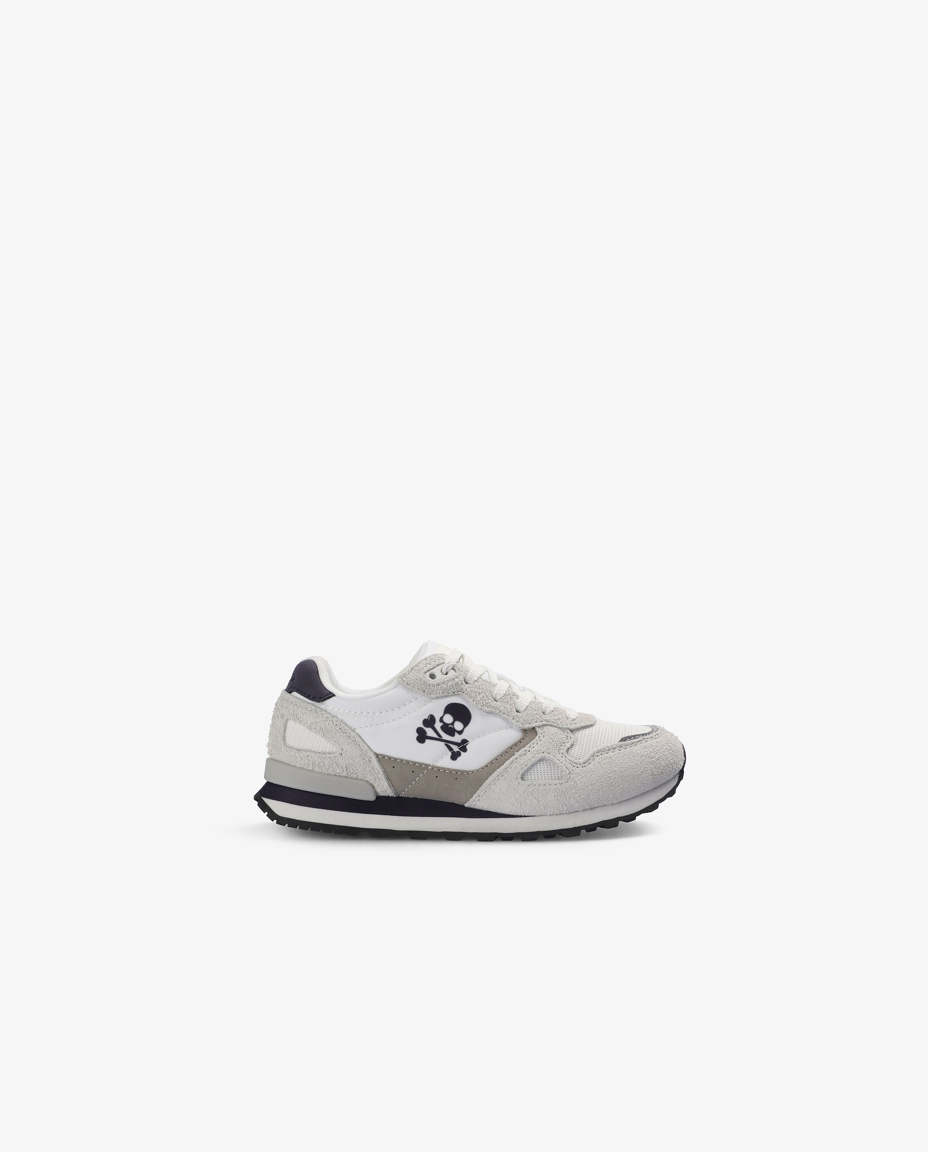 LEATHER SNEAKERS WITH SIDE SKULL
