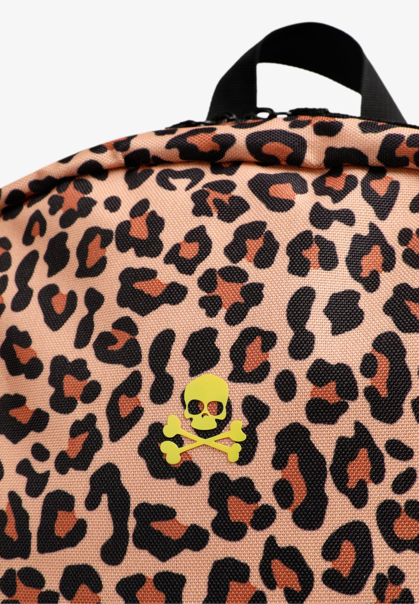 ANIMAL PRINT BACKPACK WITH SKULL