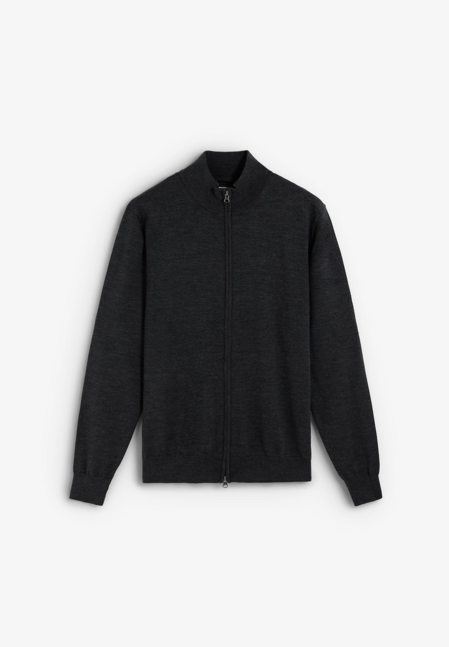 MERINO WOOL ZIP-UP CARDIGAN