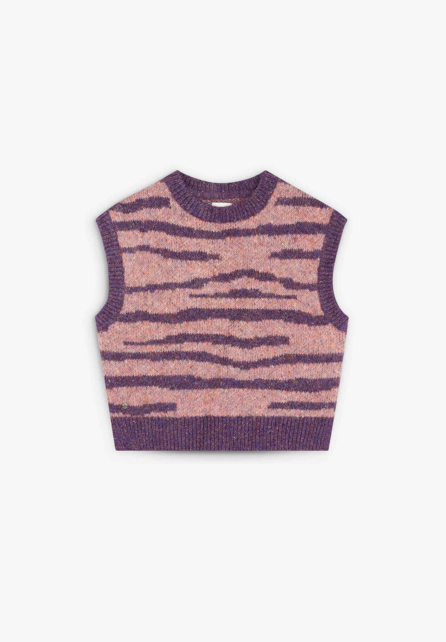 ANIMAL PRINT KNIT VEST