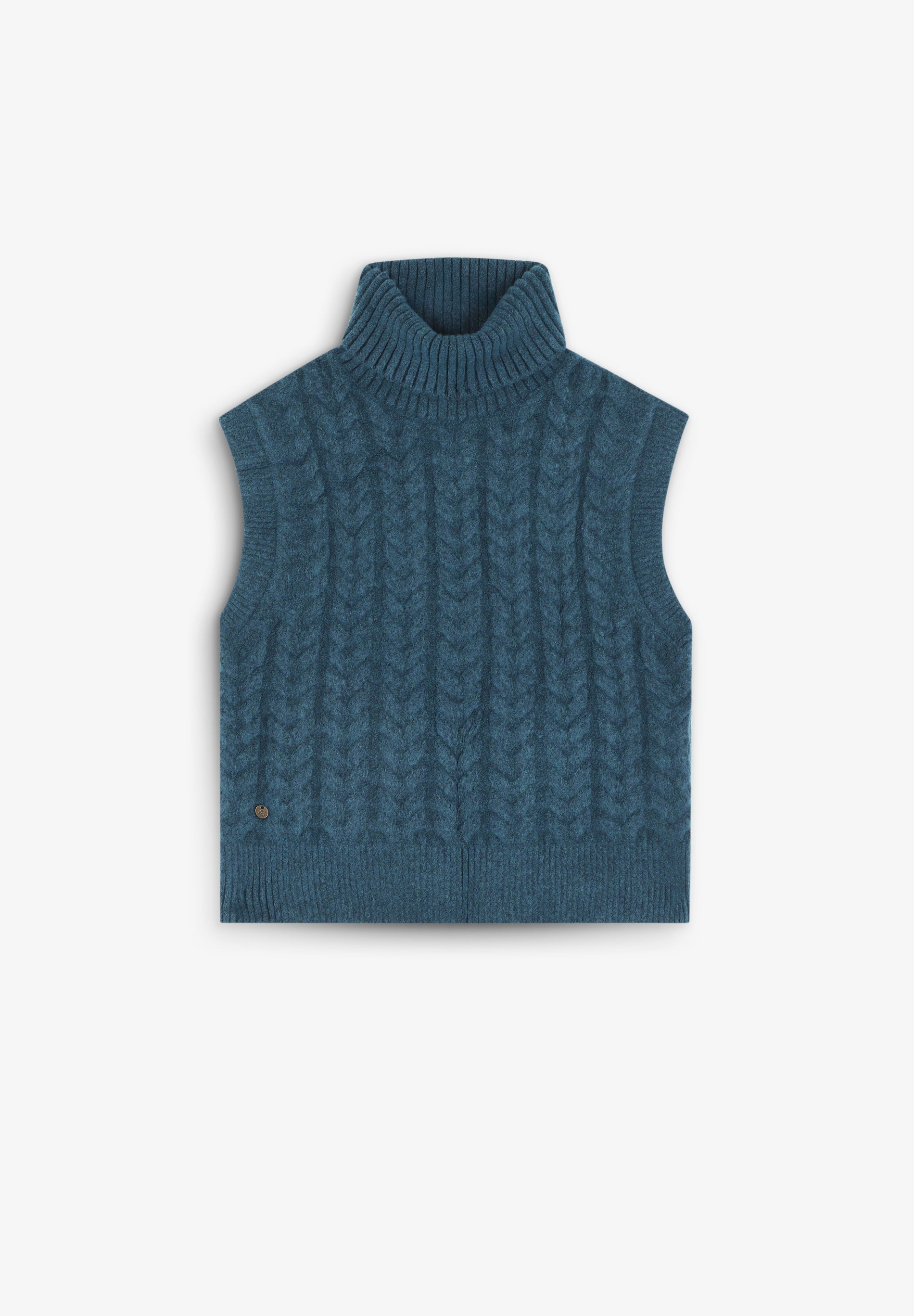 HIGH NECK KNIT VEST