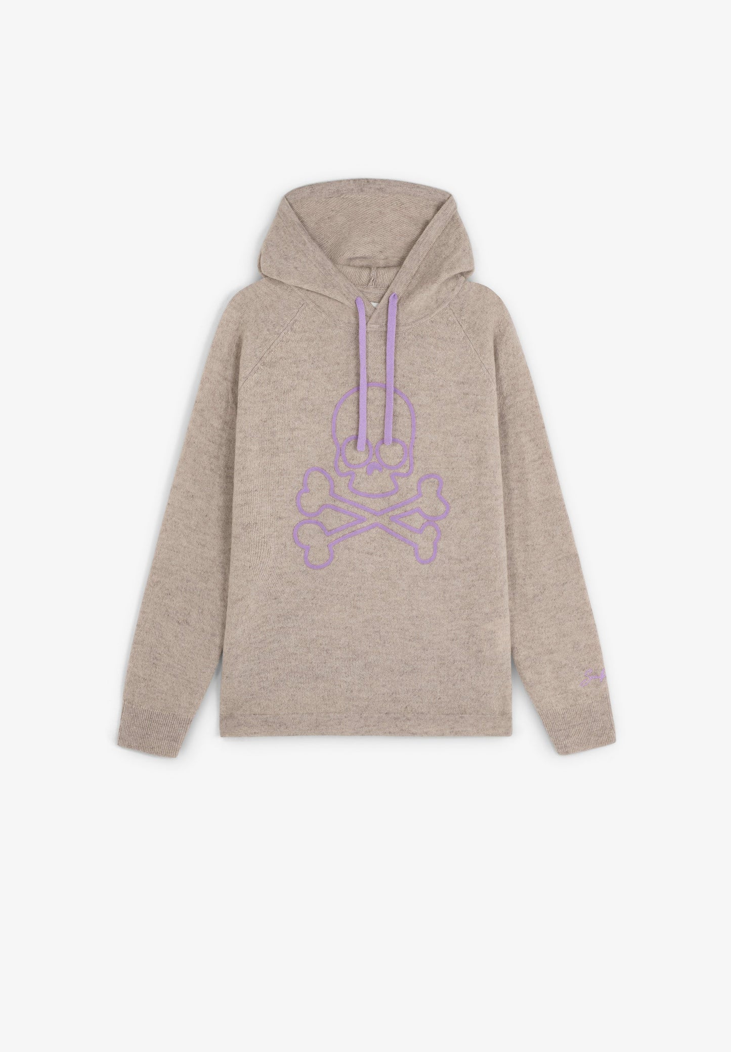 KNIT HOODIE WITH SKULL