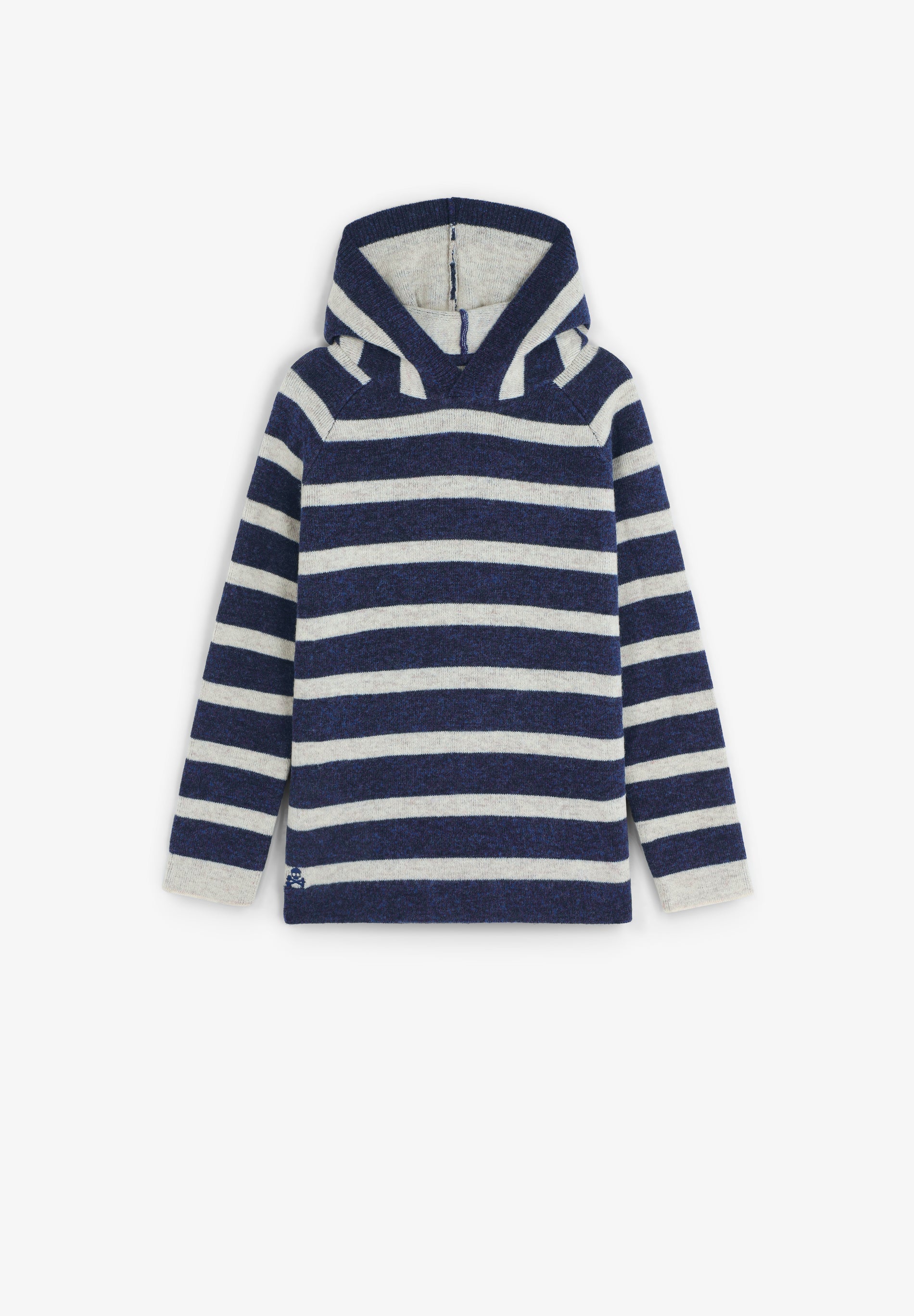 STRIPED KNIT SWEATER WITH SKULL