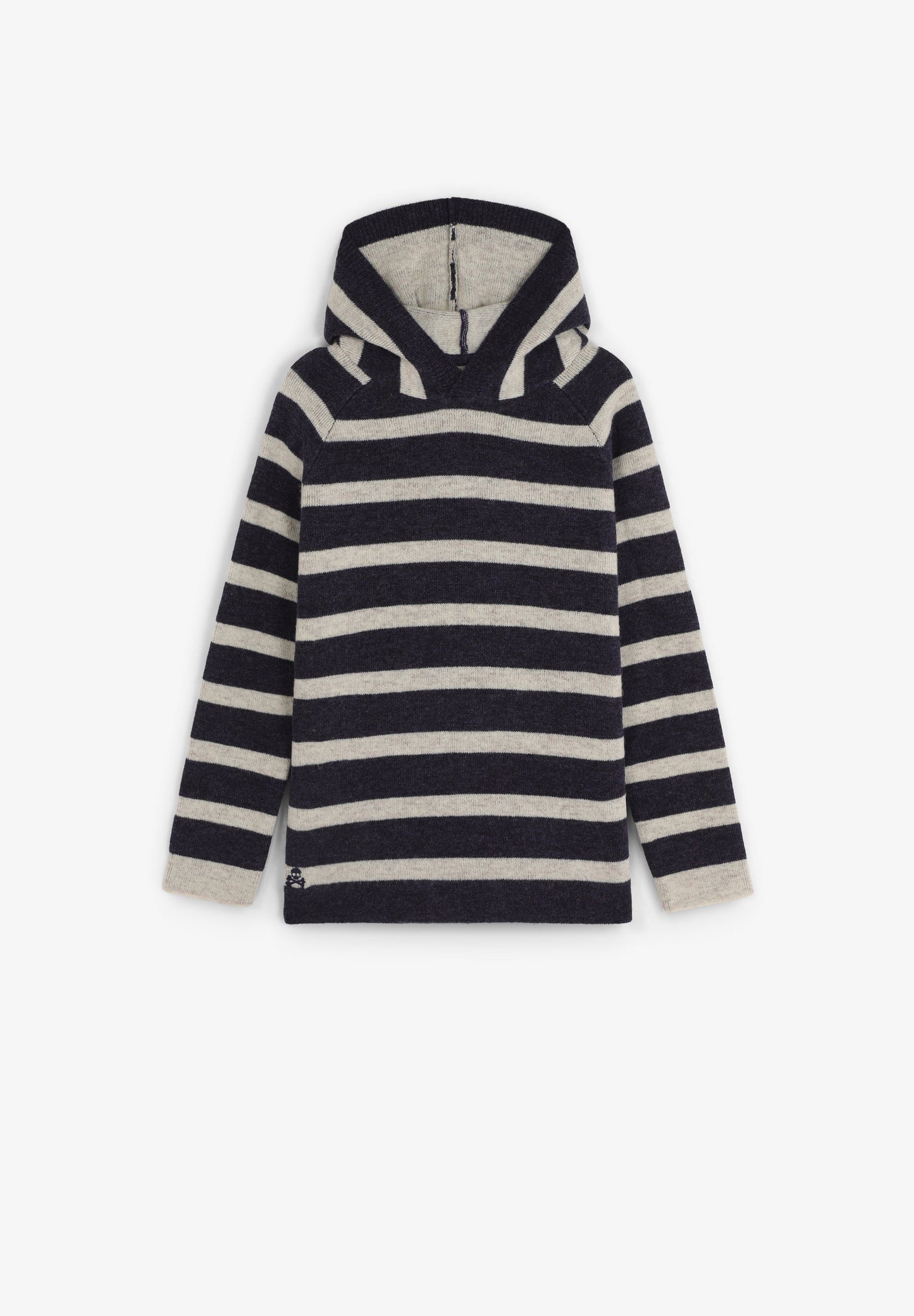 STRIPED KNIT SWEATER WITH SKULL