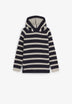 STRIPED KNIT SWEATER WITH SKULL