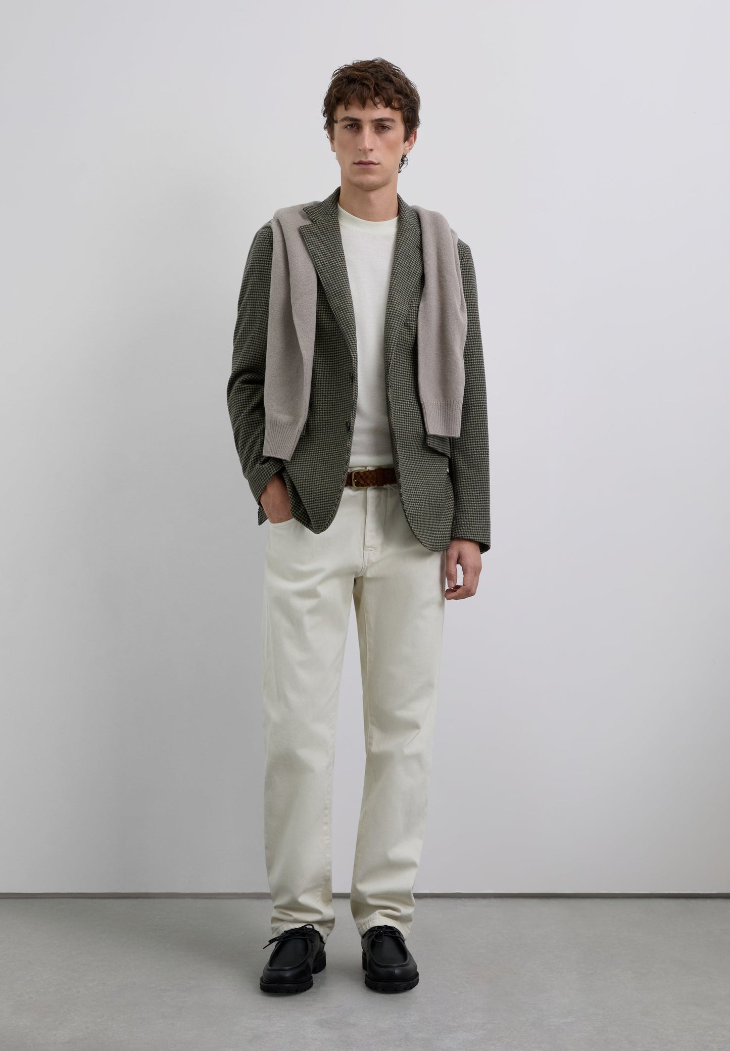 CHECKED WOOL BLAZER