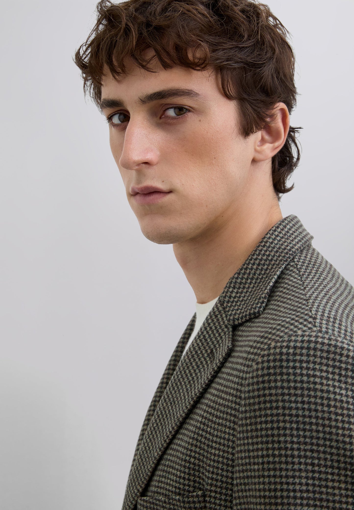 CHECKED WOOL BLAZER