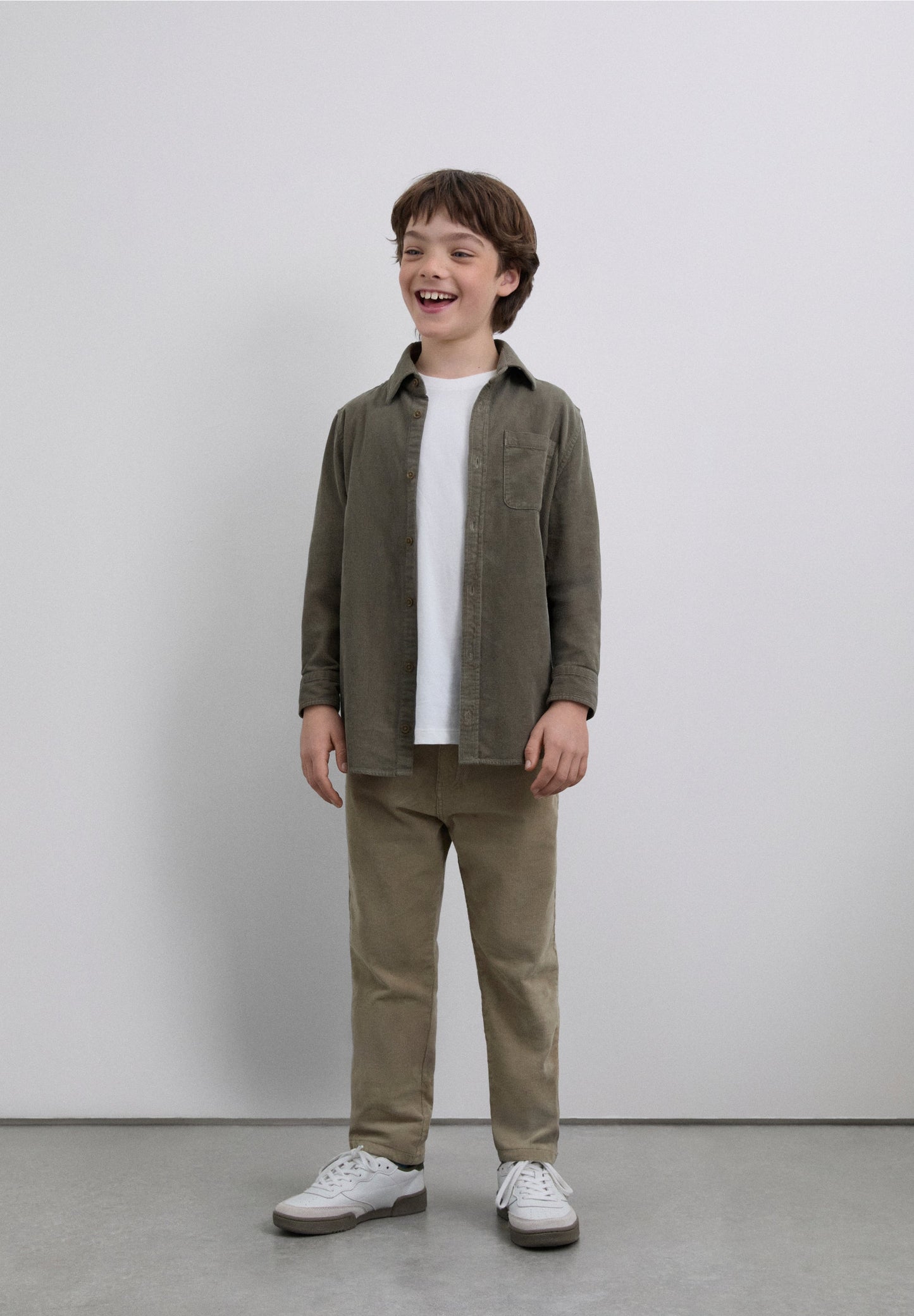 FIVE-POCKET MICRO CORDUROY TROUSERS