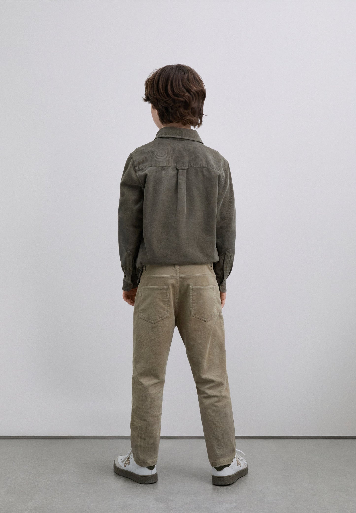 FIVE-POCKET MICRO CORDUROY TROUSERS
