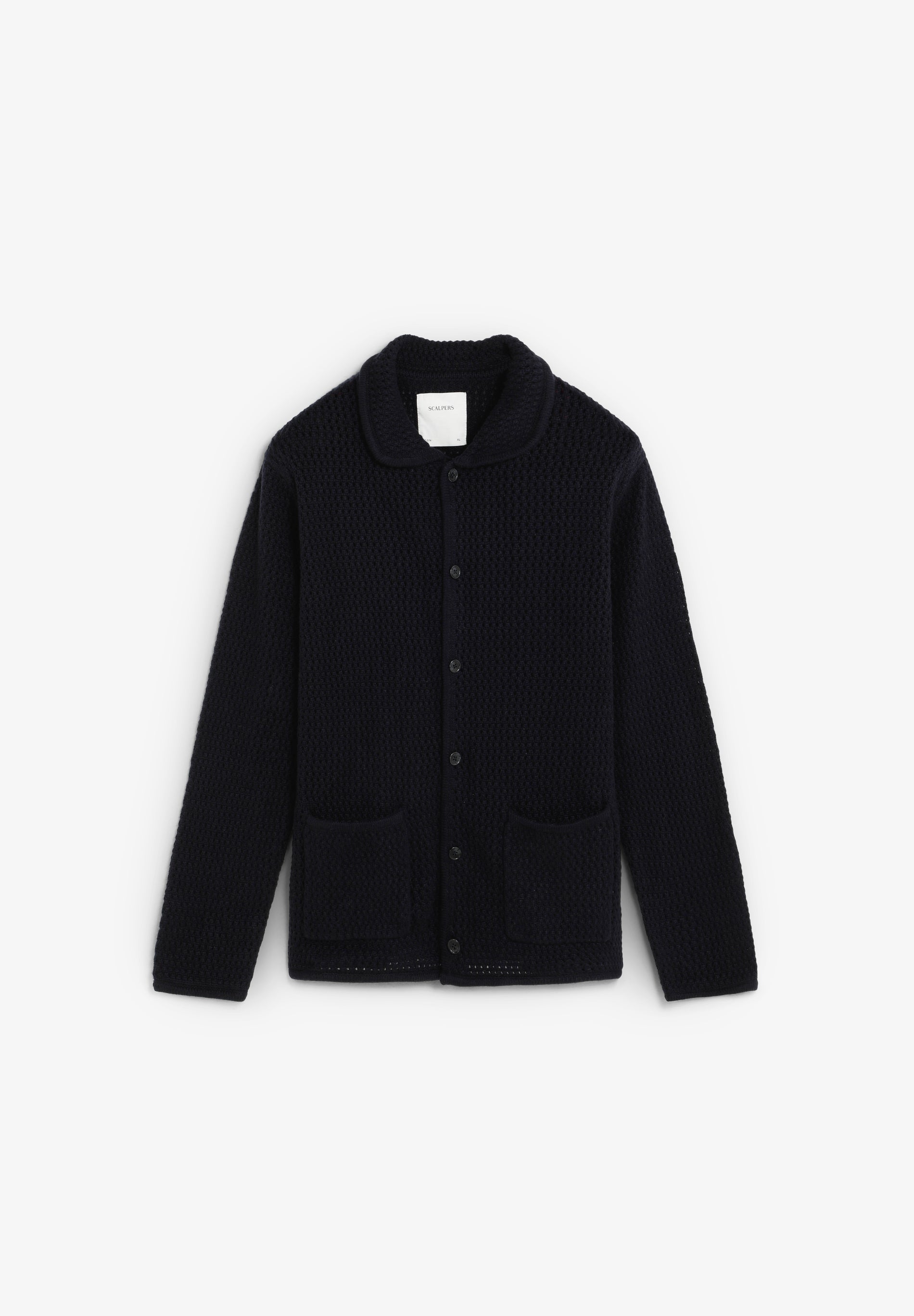 COLLARED WOOL CARDIGAN