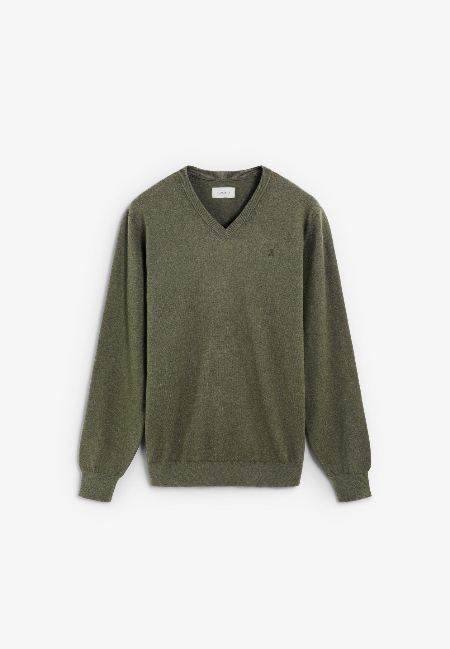 COTTON KNIT V-NECK SWEATER