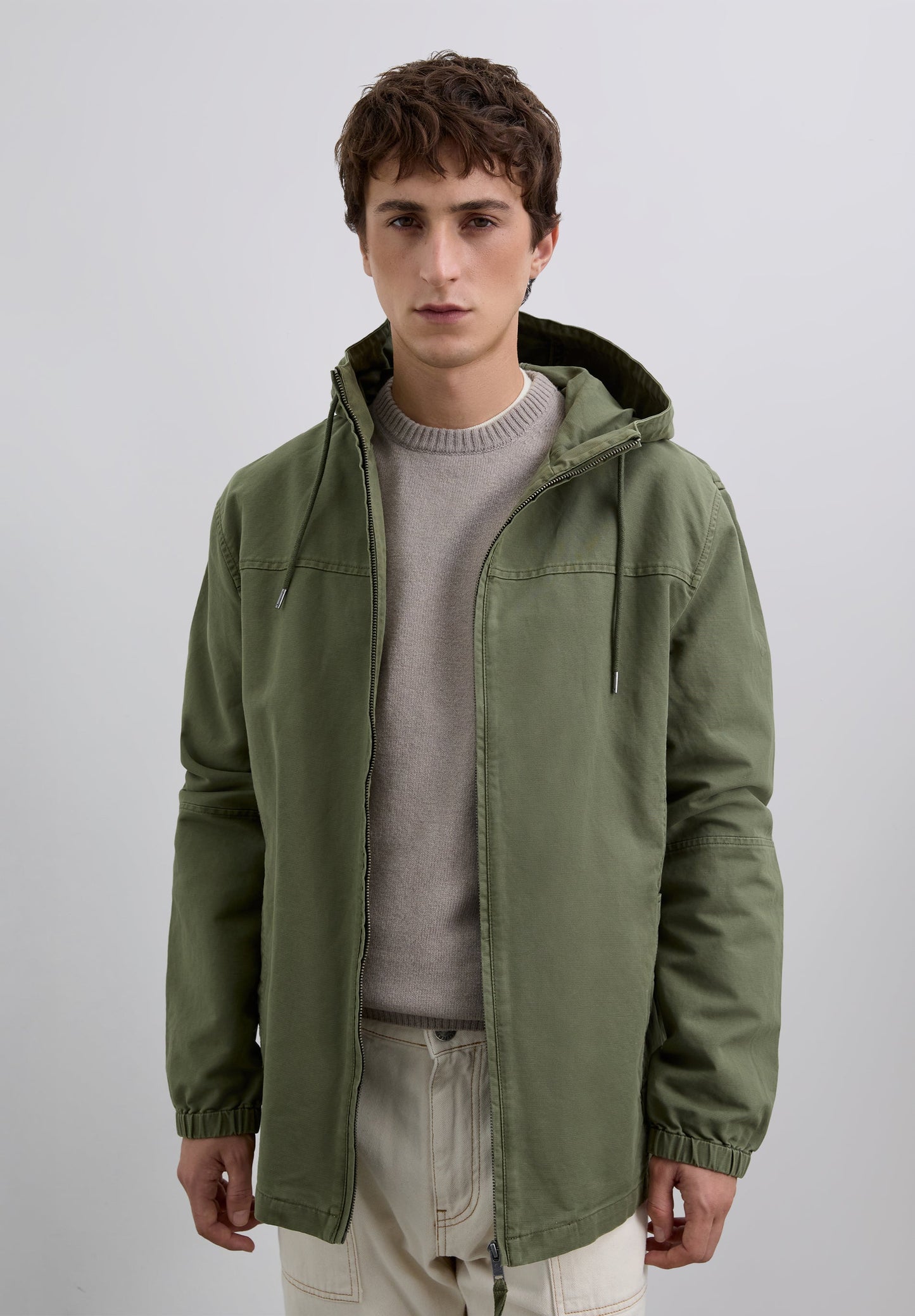COTTON JACKET WITH HOOD
