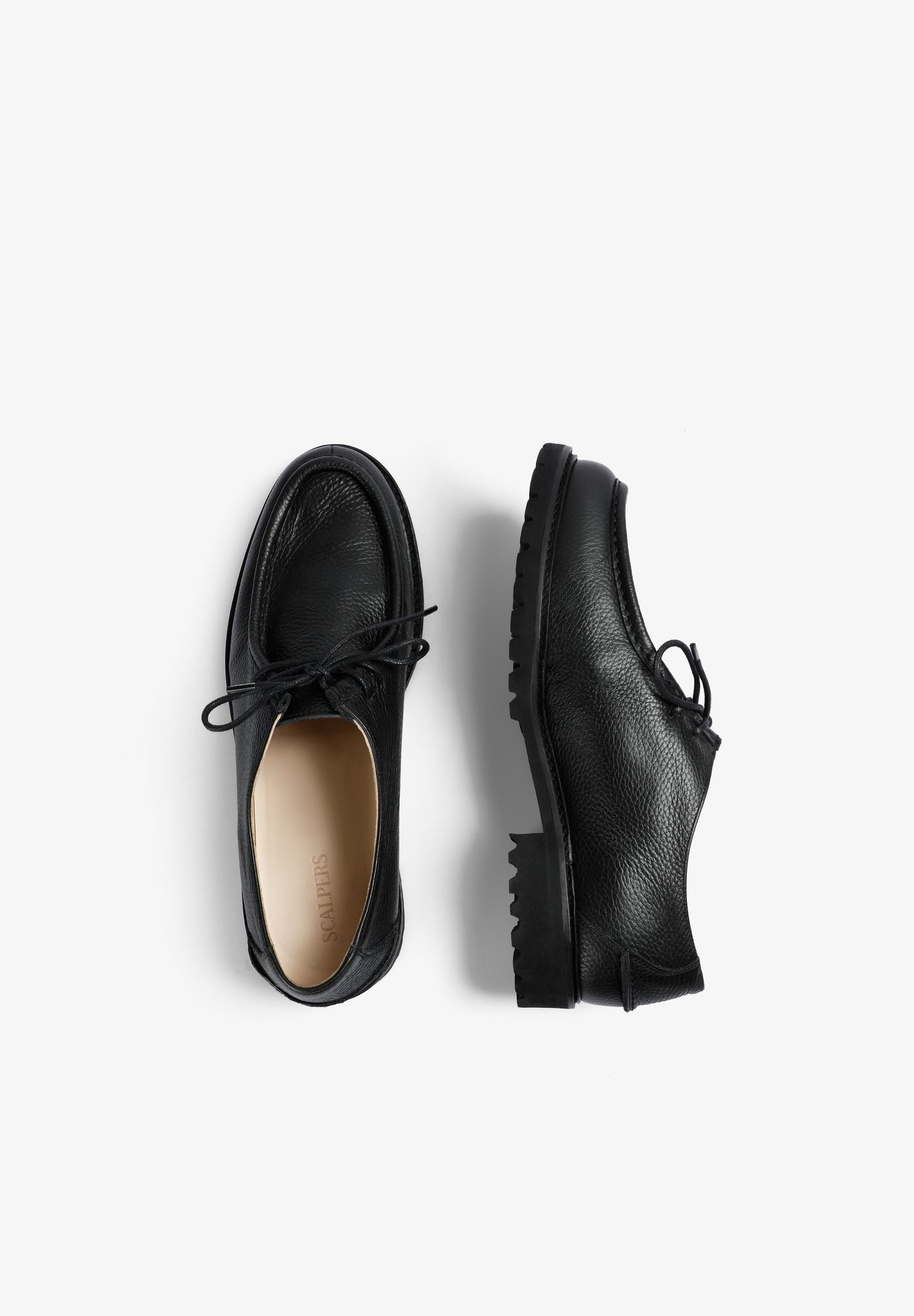 LEATHER SHOES WITH TRACK SOLES