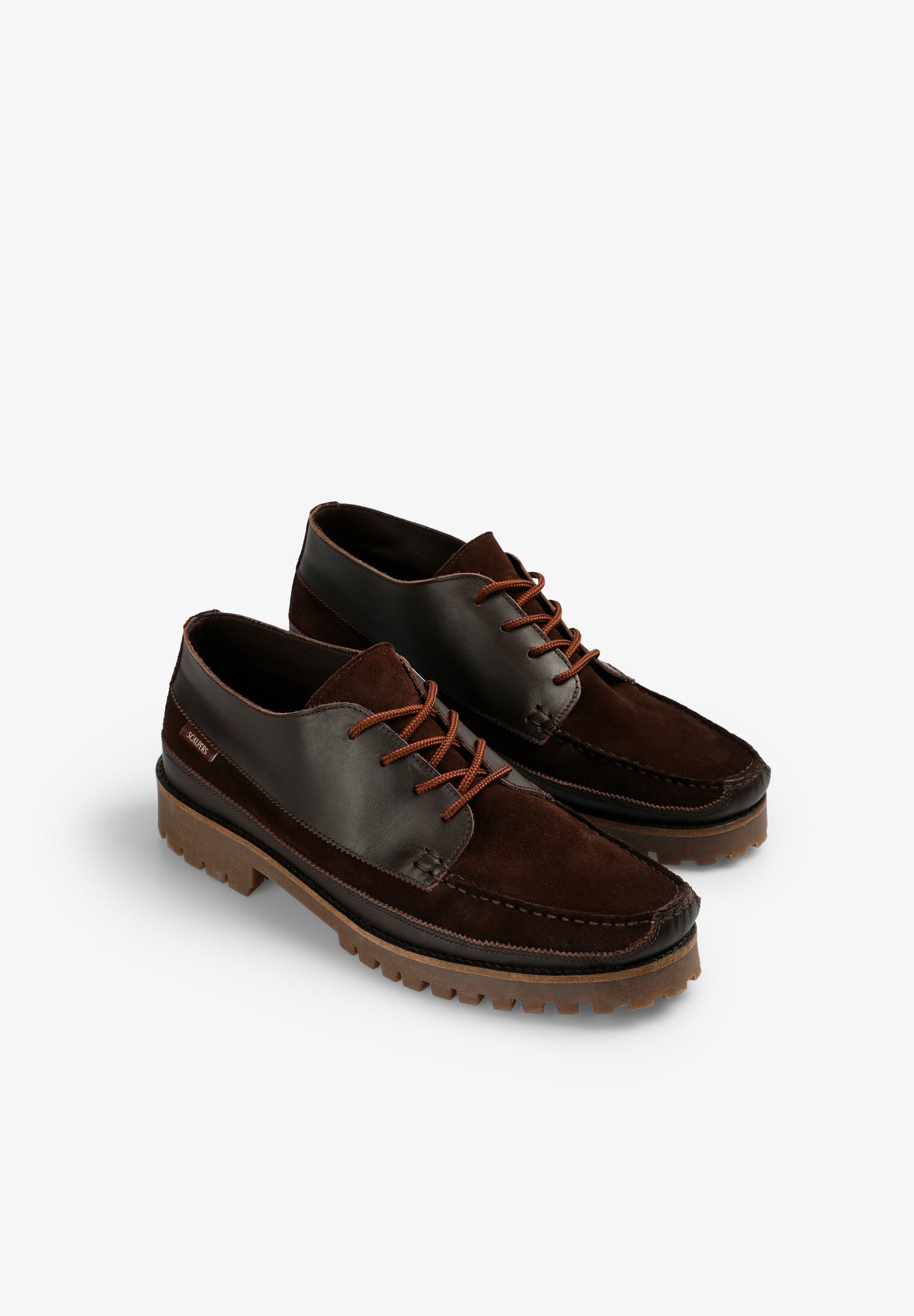 LEATHER SHOES WITH TRACK SOLES