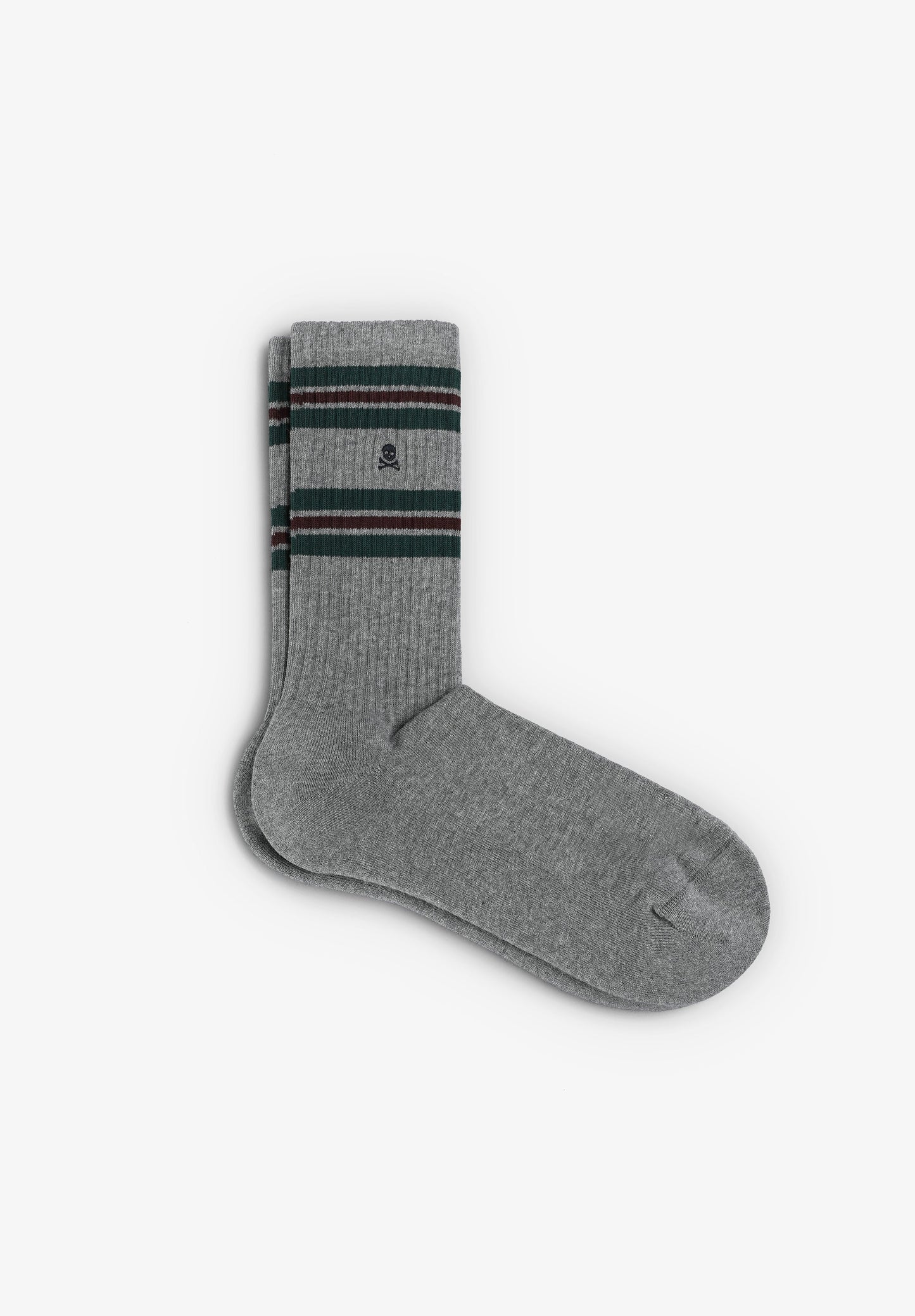 CONTRAST SKULL SOCKS