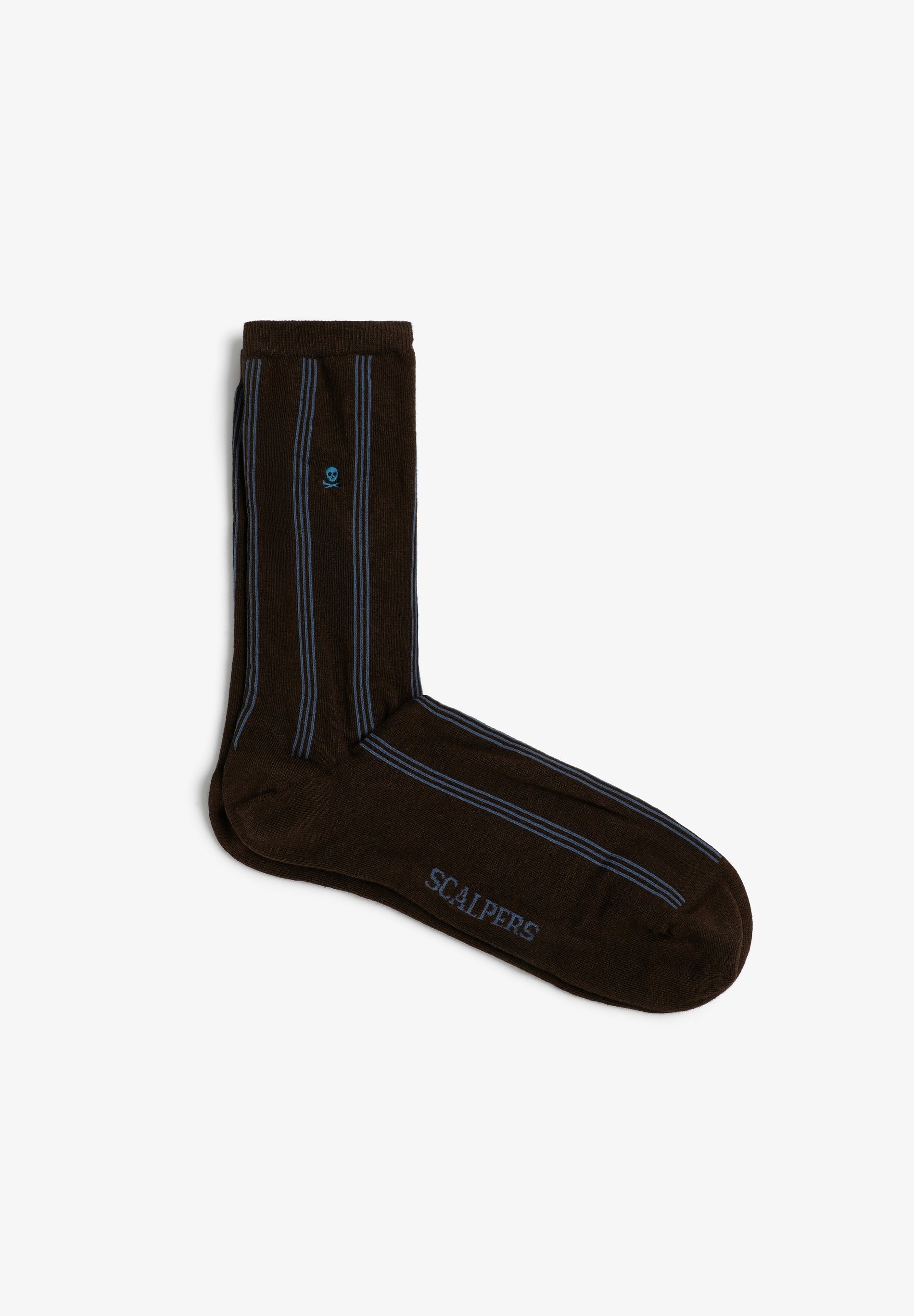 CONTRAST STRIPED EMBROIDERED SOCKS