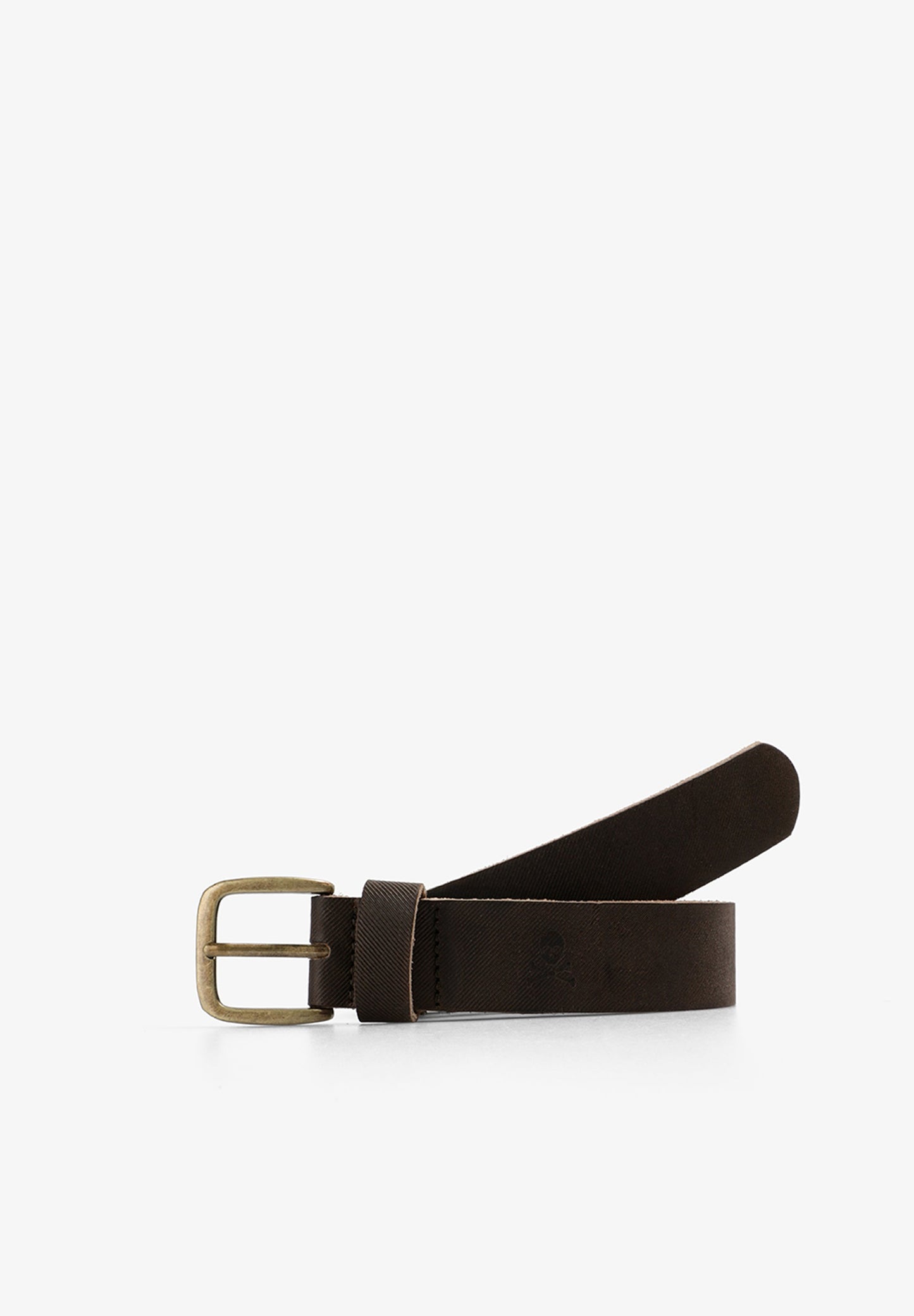 LEATHER BELT WITH STRIPED TEXTURE