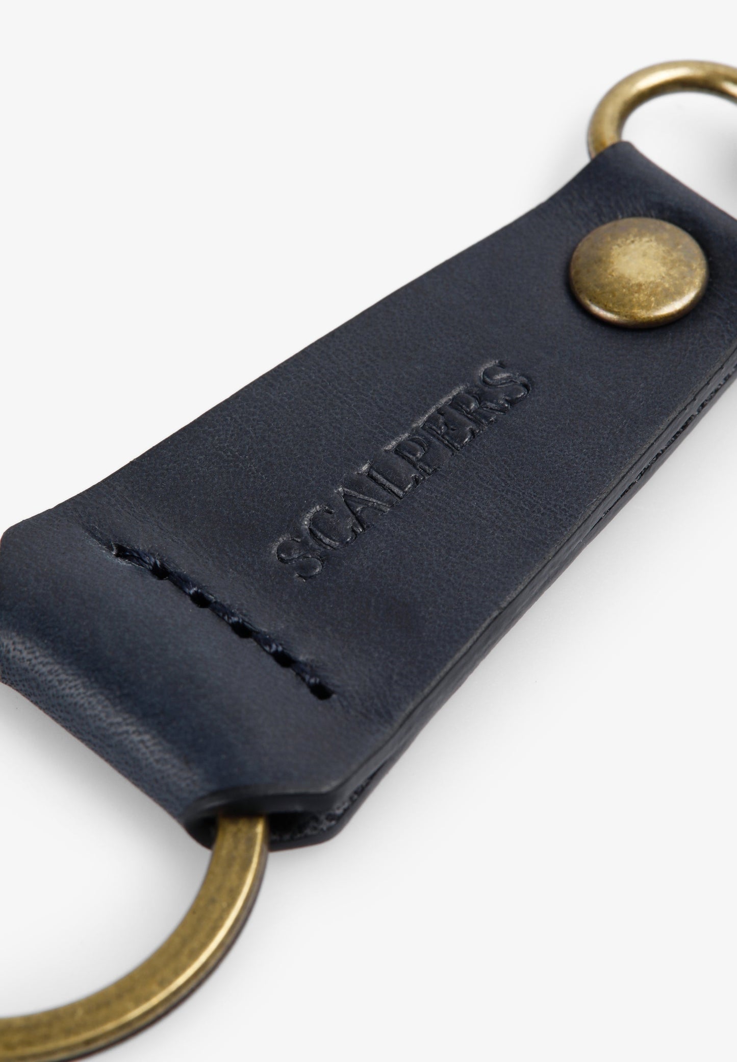 EMBOSSED 100% LEATHER KEYCHAIN