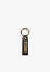 LEATHER KEYCHAIN WITH METAL APPLIQUÉ