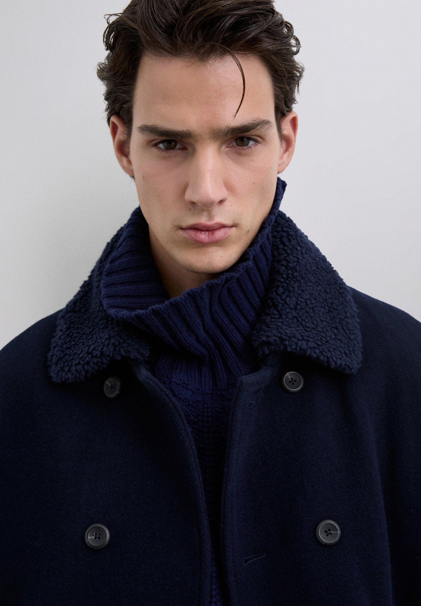 DOUBLE BREASTED WOOL COAT