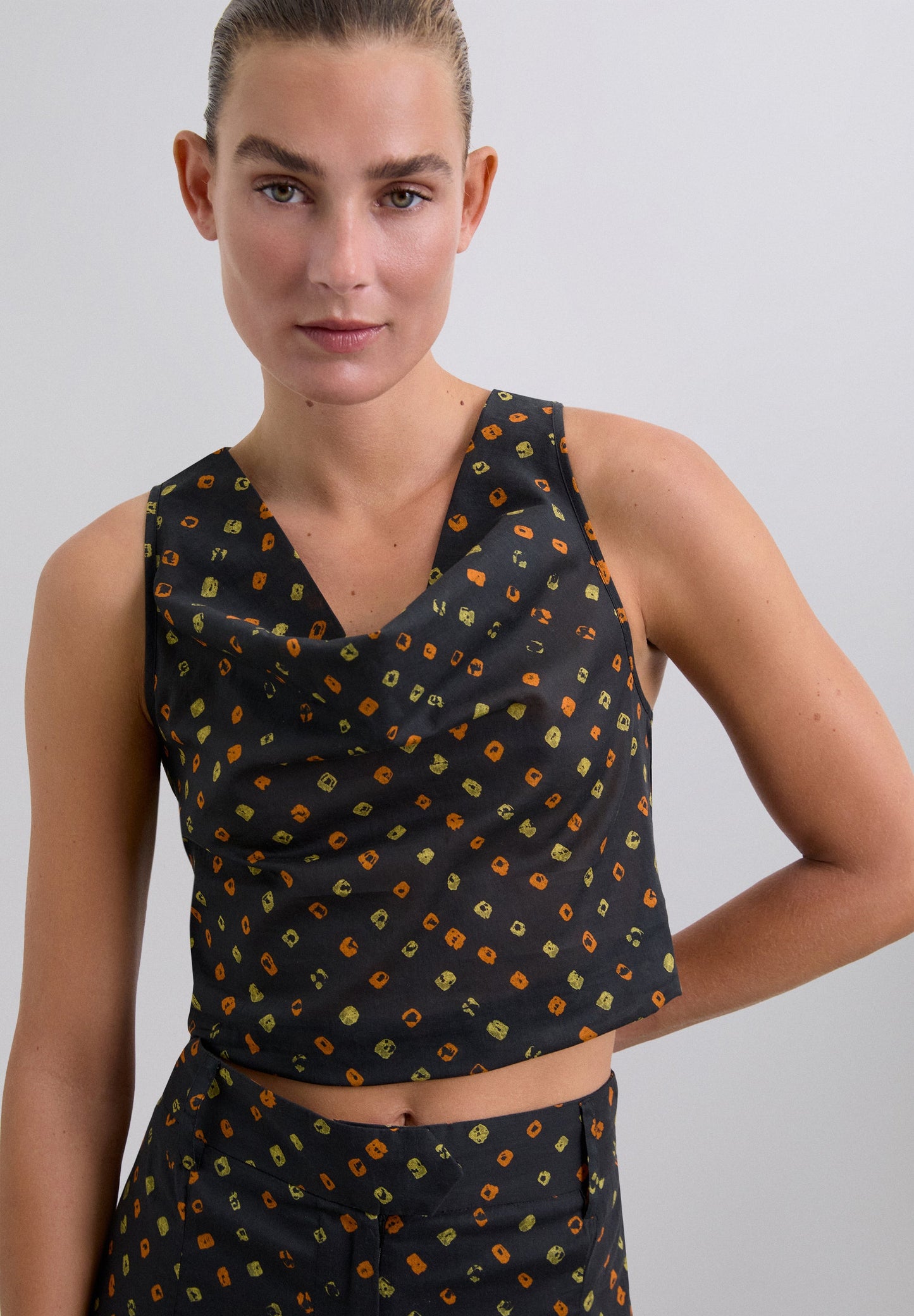 100% COTTON PRINT TOP