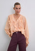 ANIMAL PRINT BLOUSE WITH RUFFLES