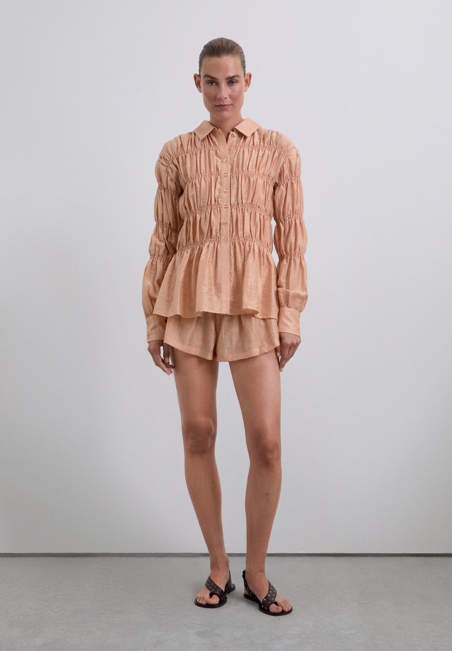 SMOCKED SHIRT