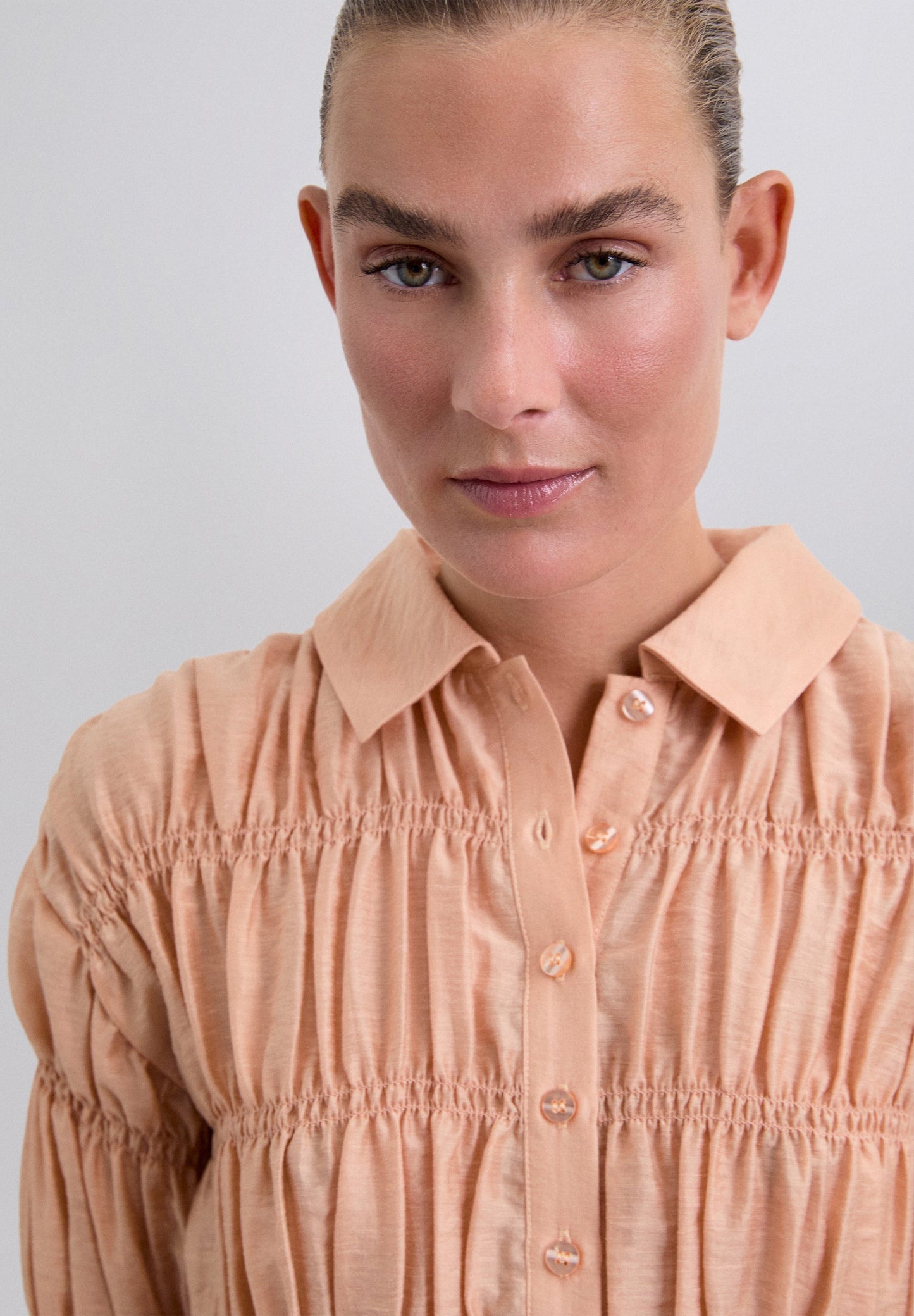 SMOCKED SHIRT