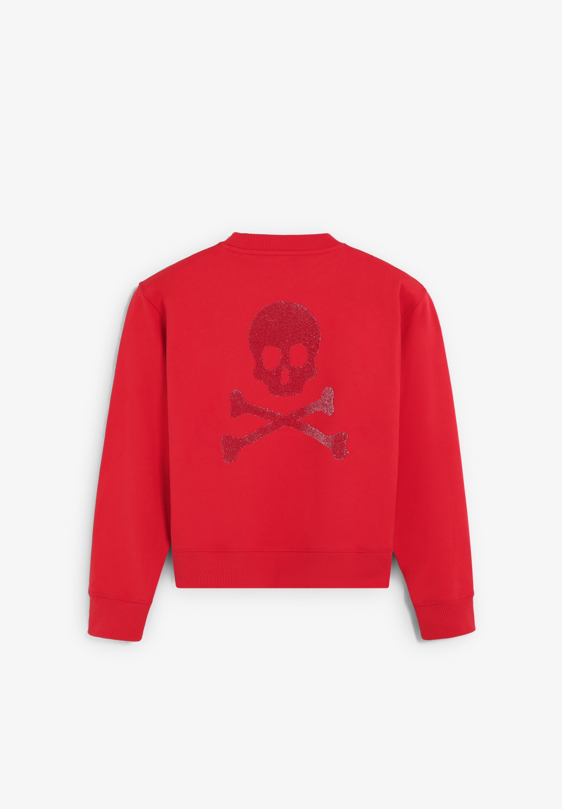 SWEATSHIRT WITH GLITTER SKULL ON THE BACK