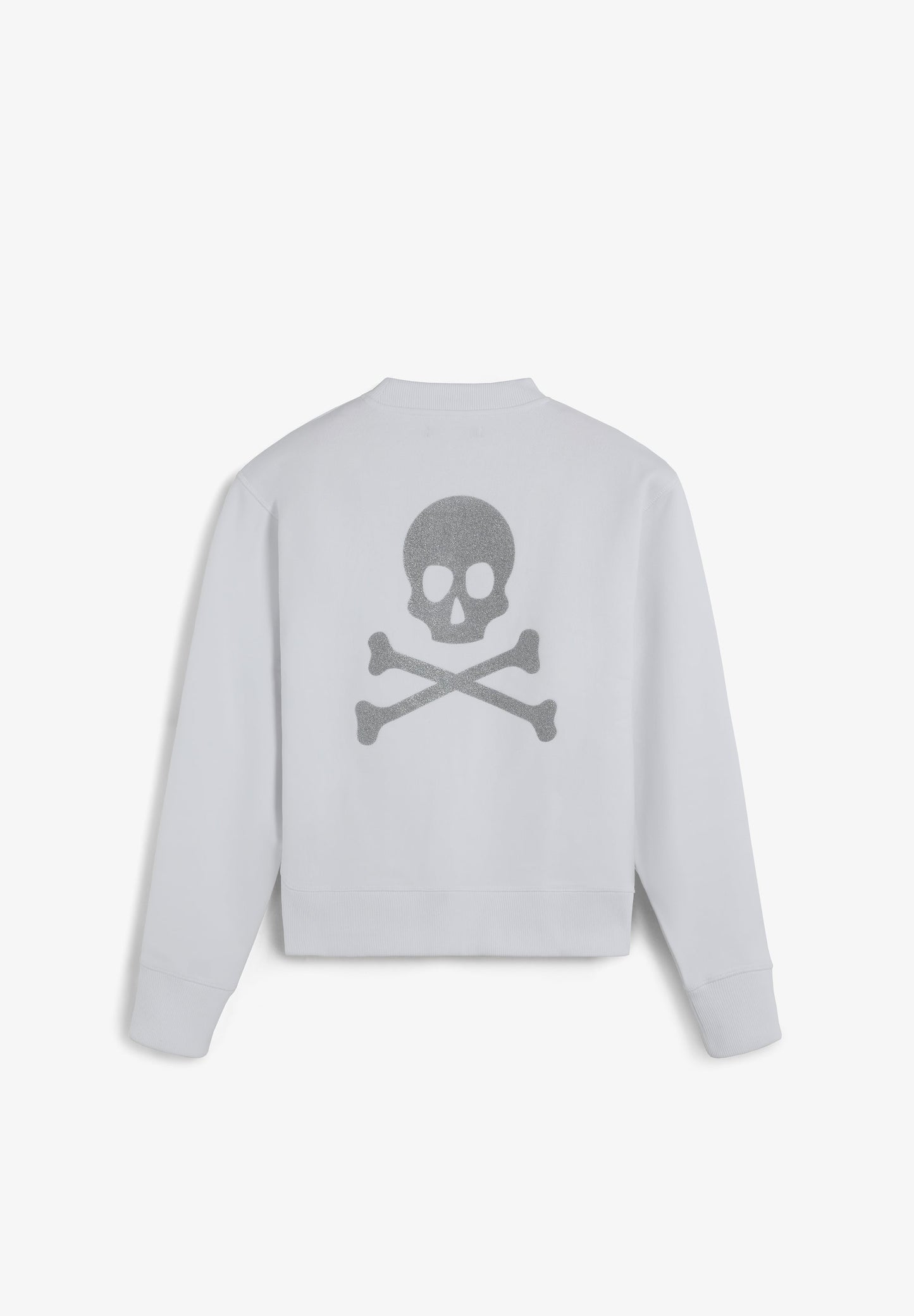 SWEATSHIRT WITH GLITTER SKULL ON THE BACK