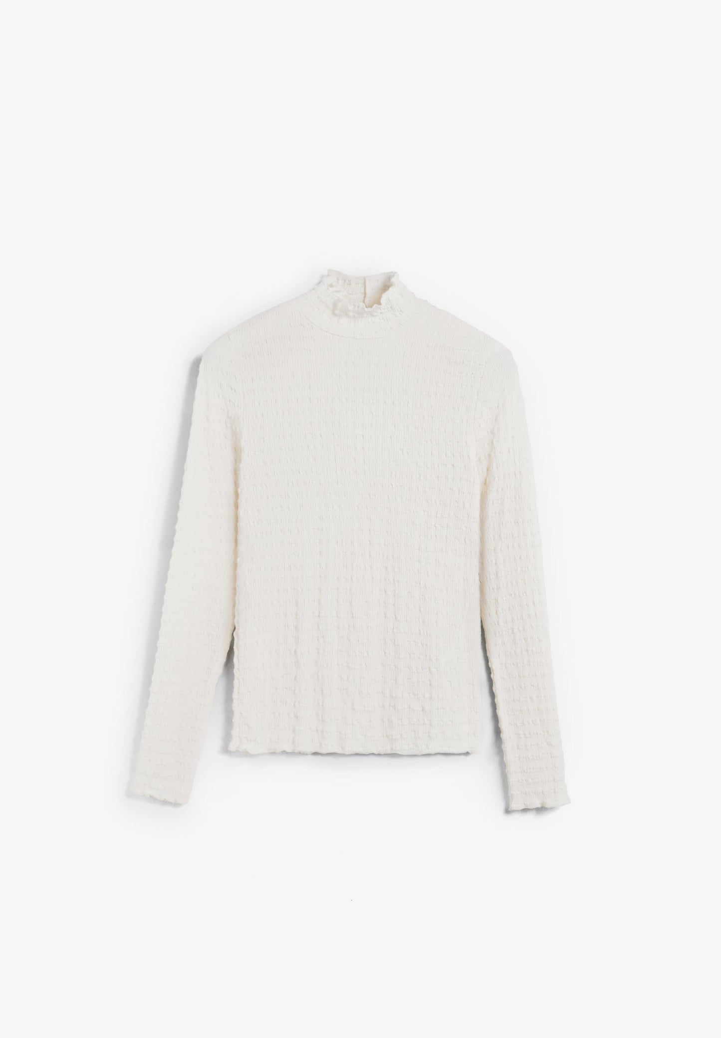 TEXTURED HIGH NECK TOP