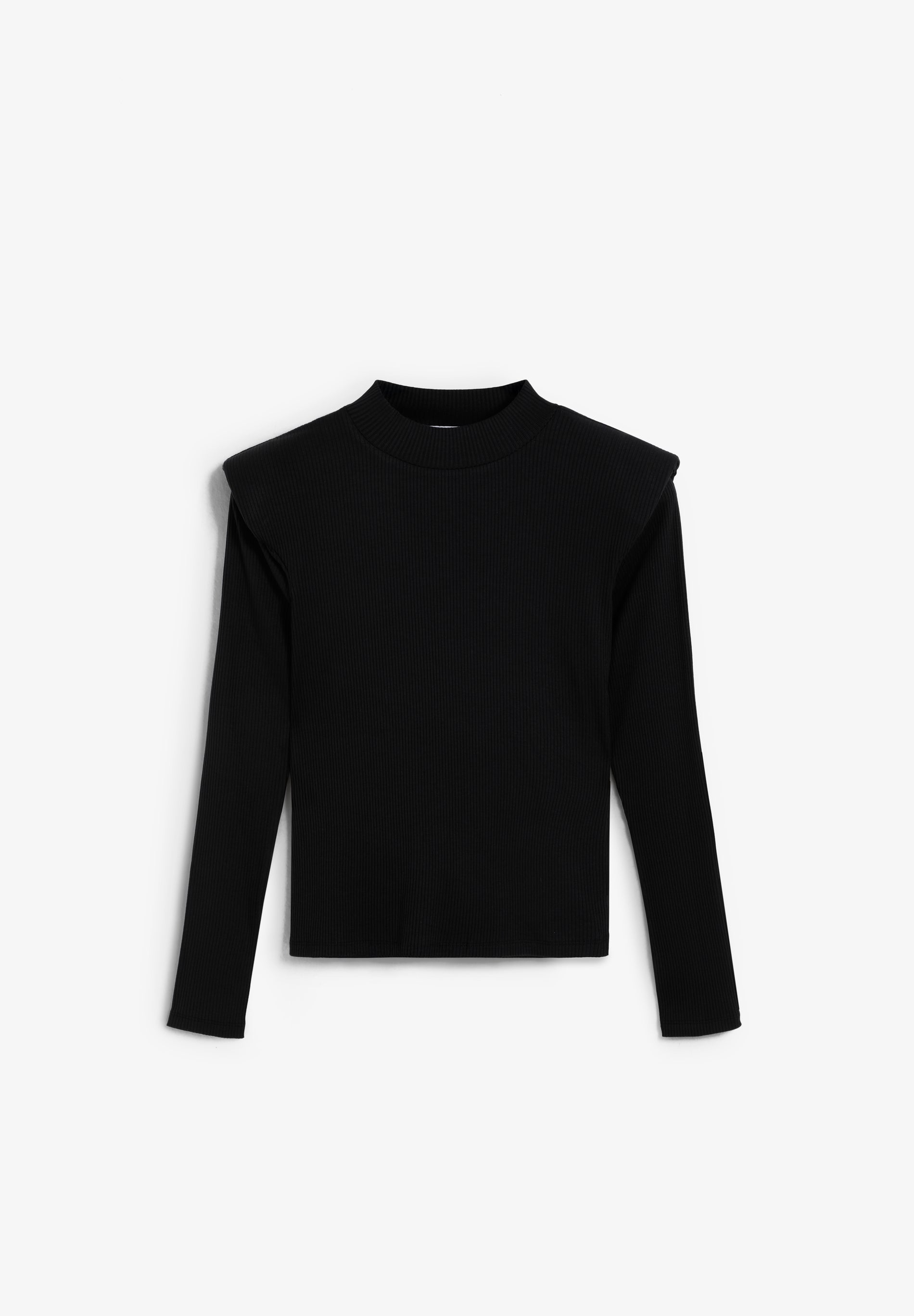 LONG SLEEVE TOP WITH SHOULDER PADS