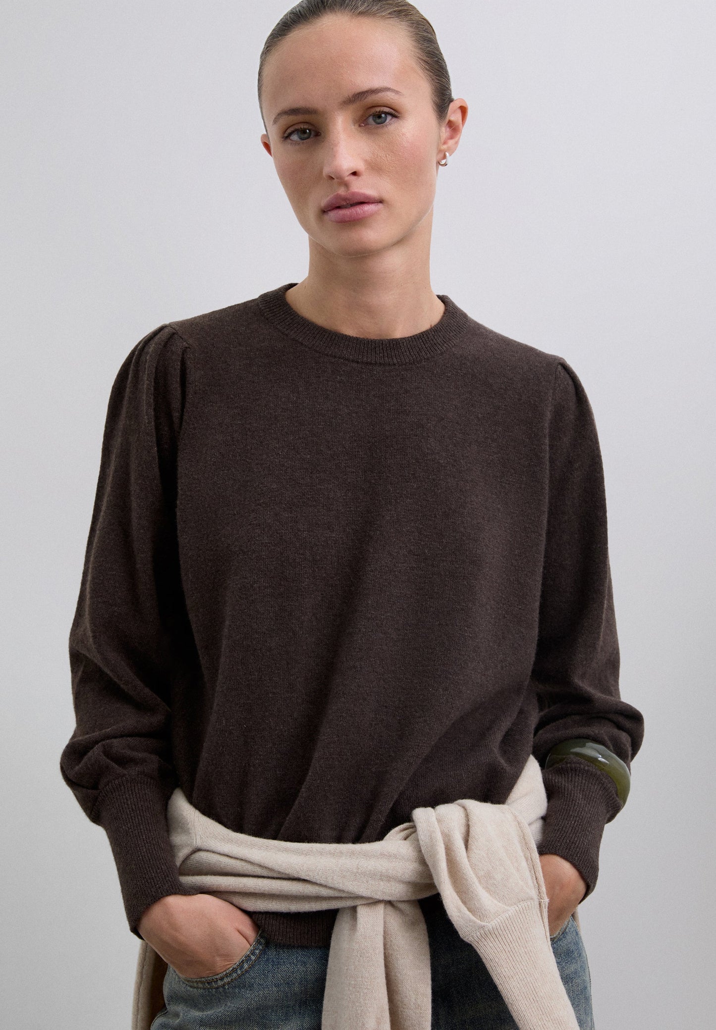 SWEATER WITH PUFFED SLEEVES