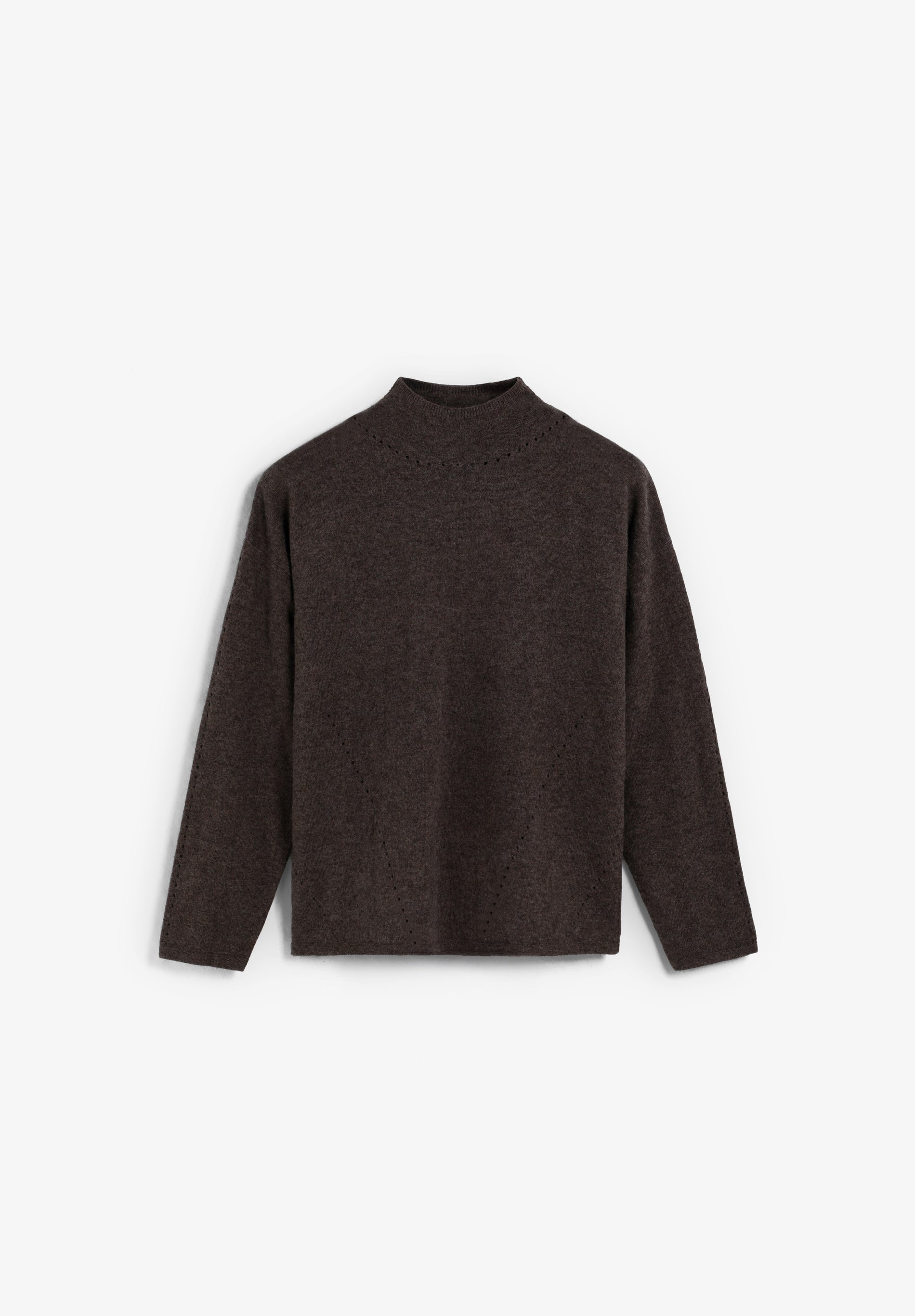 WOOL BLEND HIGH NECK SWEATER