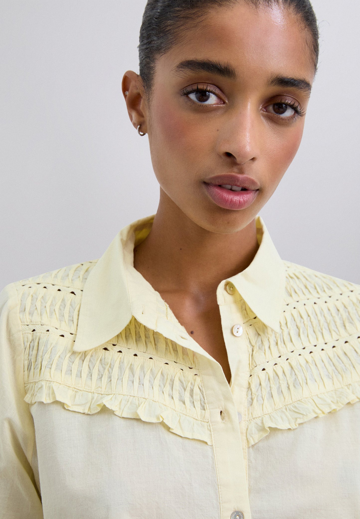 BLOUSE WITH YOKE DETAIL