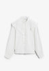 RUCHED BLOUSE WITH RUFFLES.
