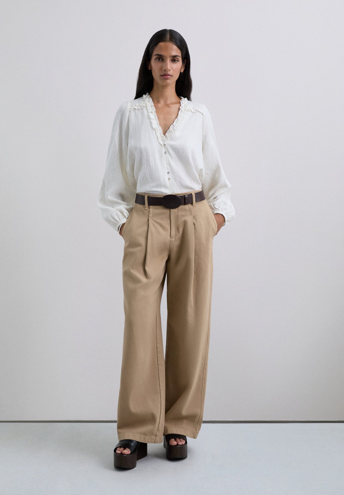 BLUSA FRUNCES HILO METALIZADO - Scalpers