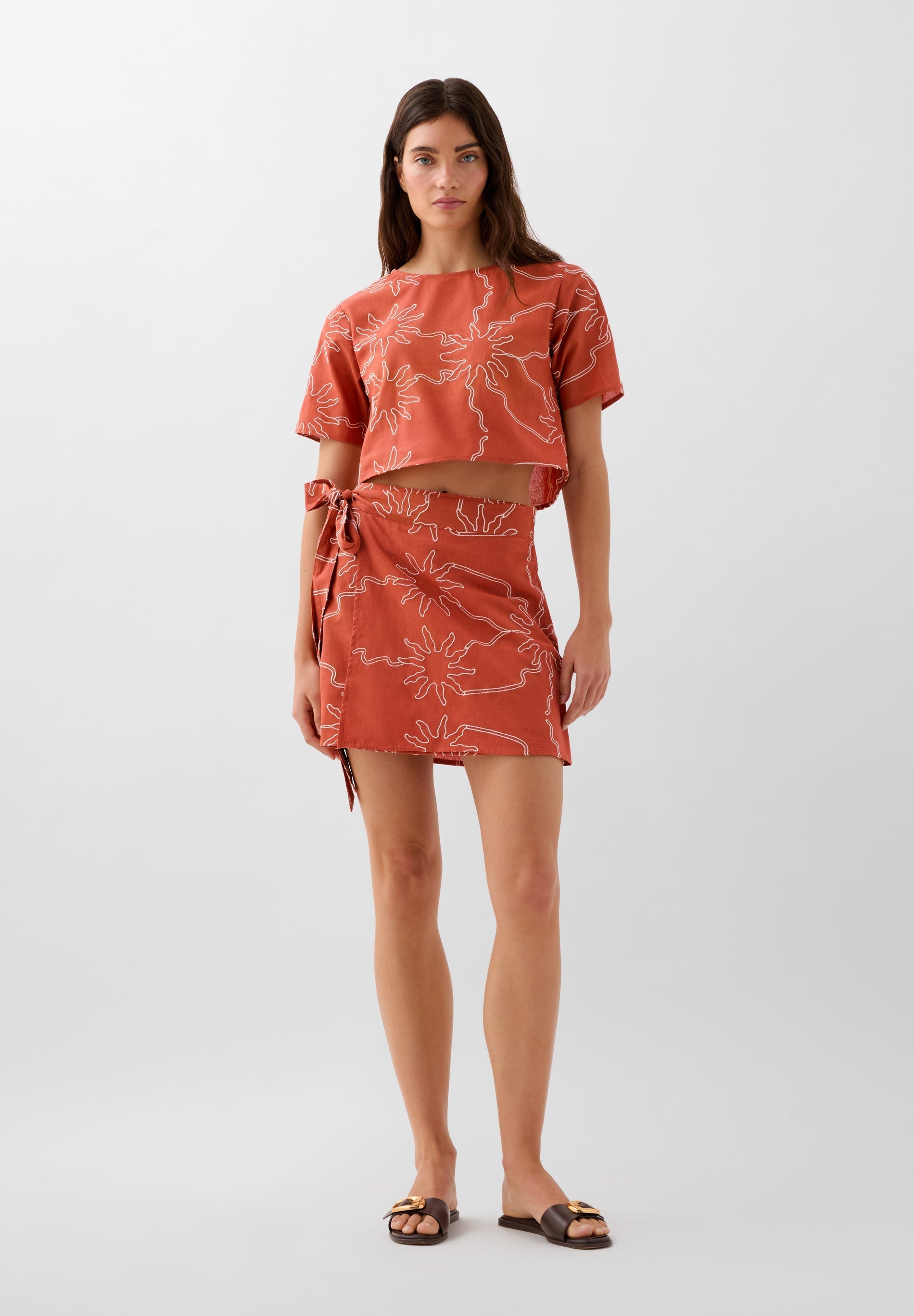 EMBROIDERED LINEN SKIRT | ROBIN X SCALPERS