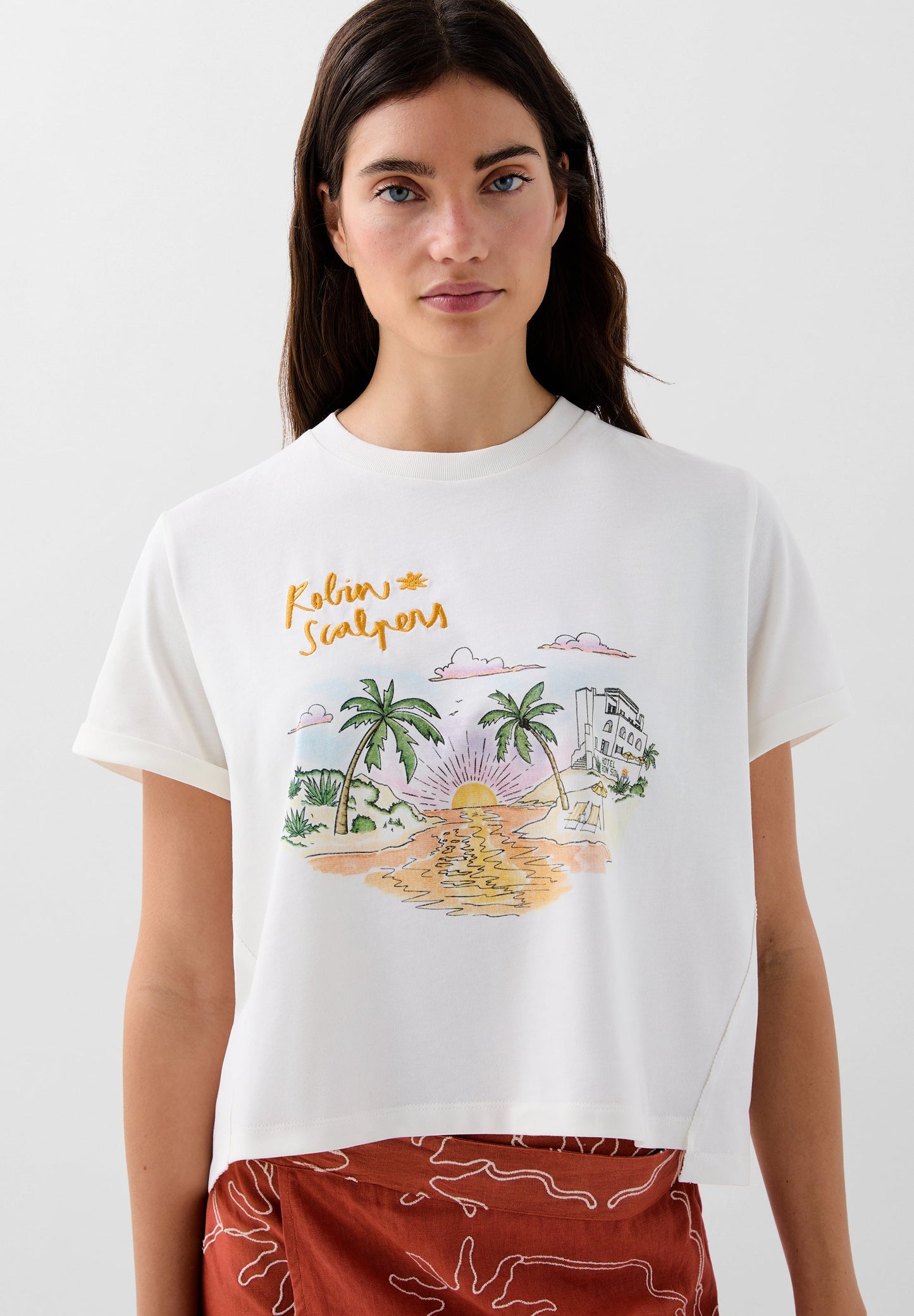 EMBROIDERED PRINT T-SHIRT | ROBIN X SCALPERS