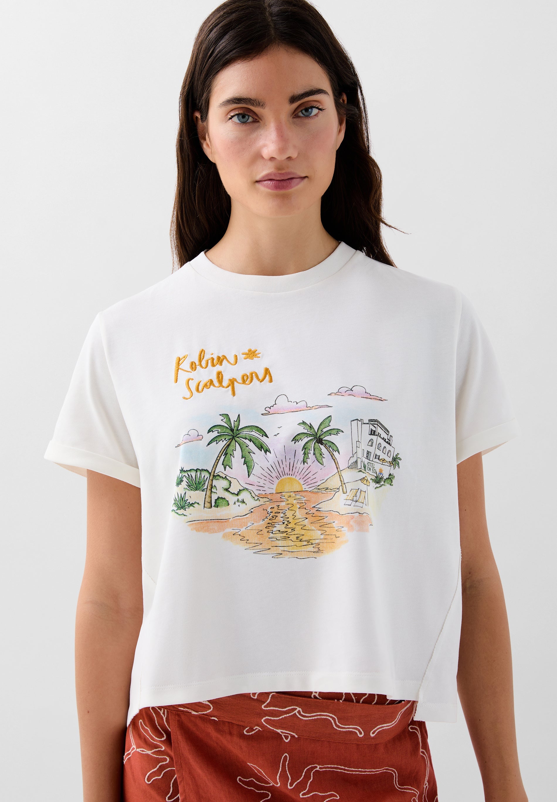 EMBROIDERED PRINT T-SHIRT | ROBIN X SCALPERS