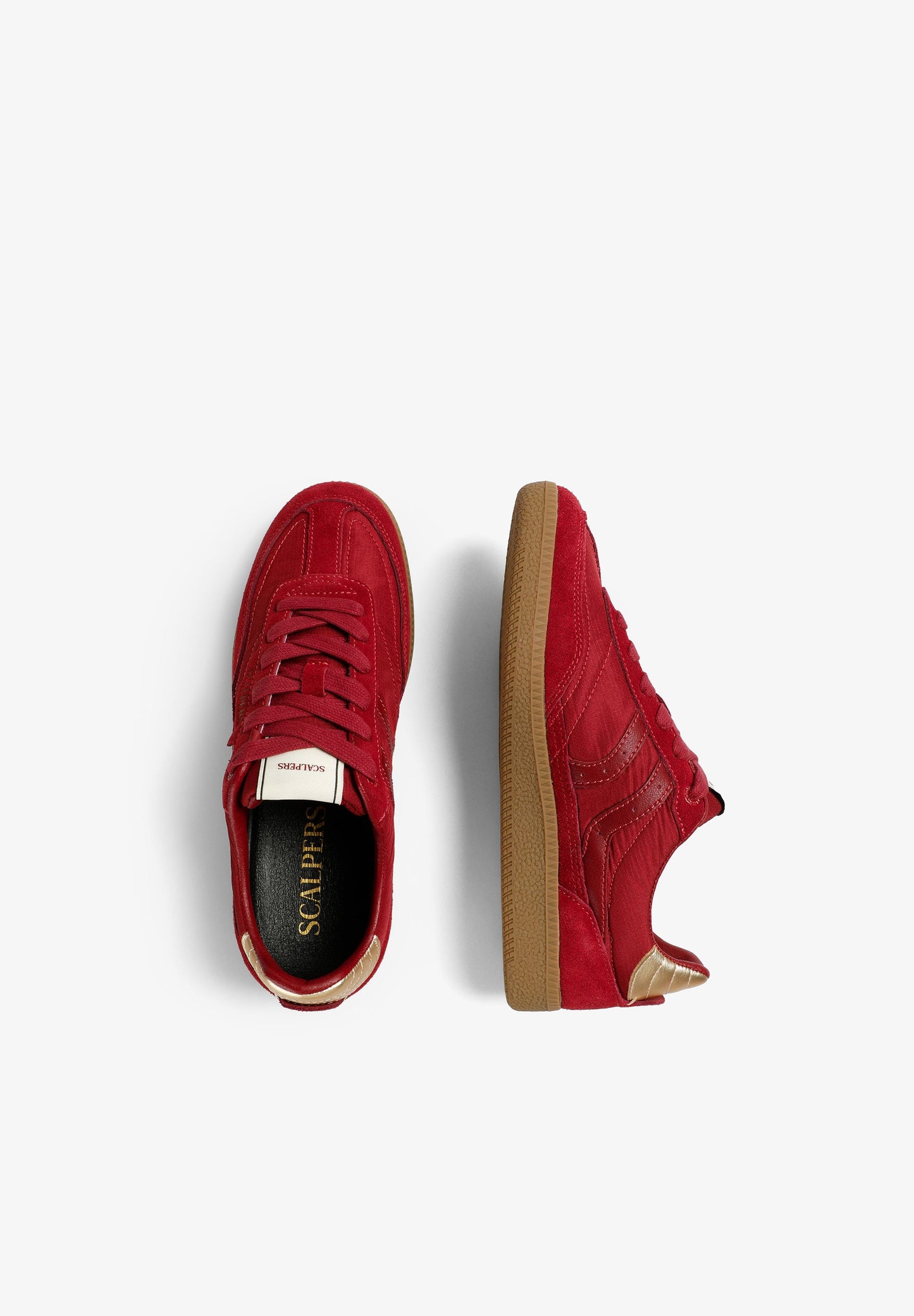 SUEDE SNEAKER WITH METALLIC HEEL