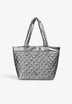 QUILTED SKULL TOTE BAG
