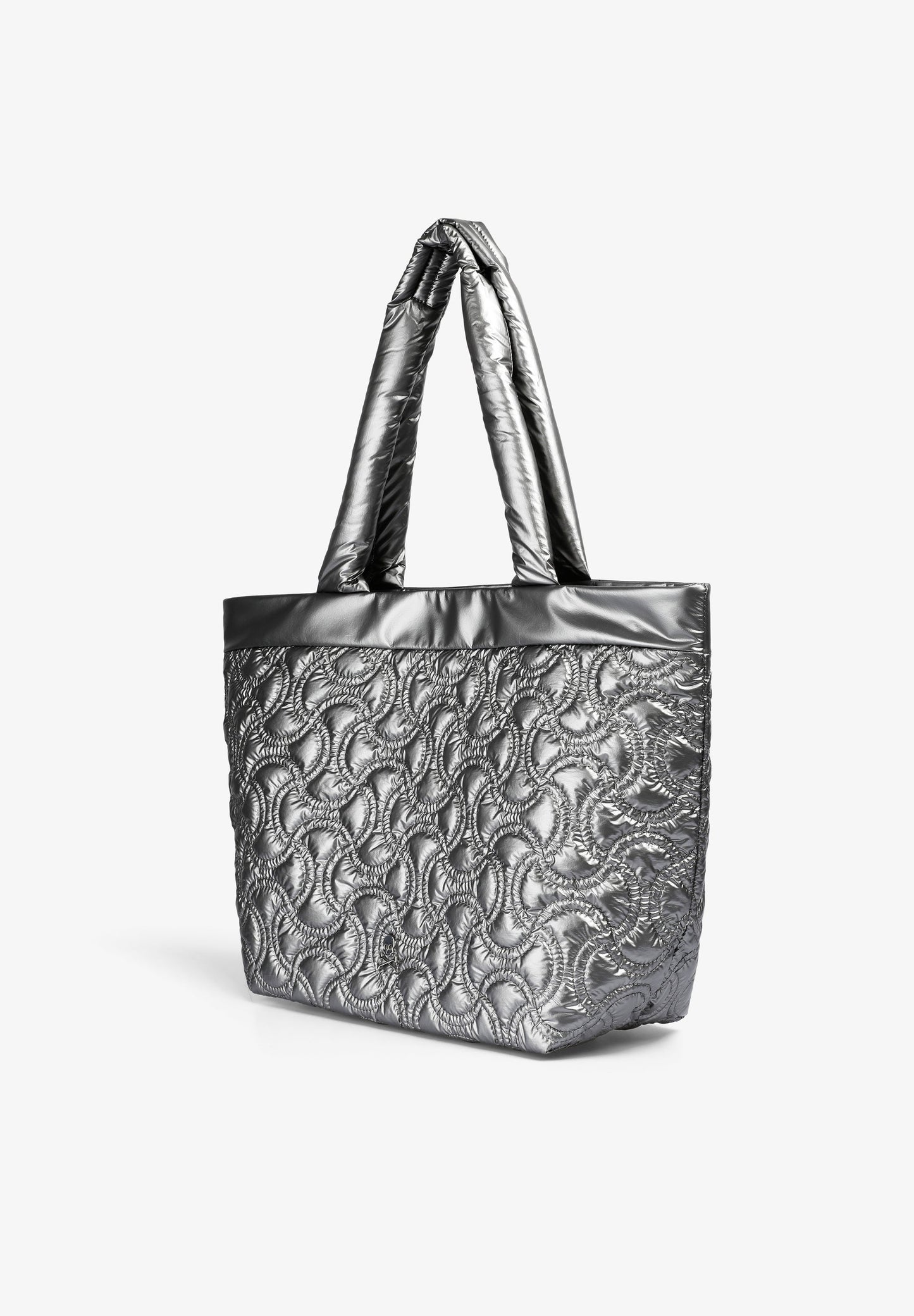 QUILTED SKULL TOTE BAG