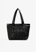QUILTED SKULL TOTE BAG